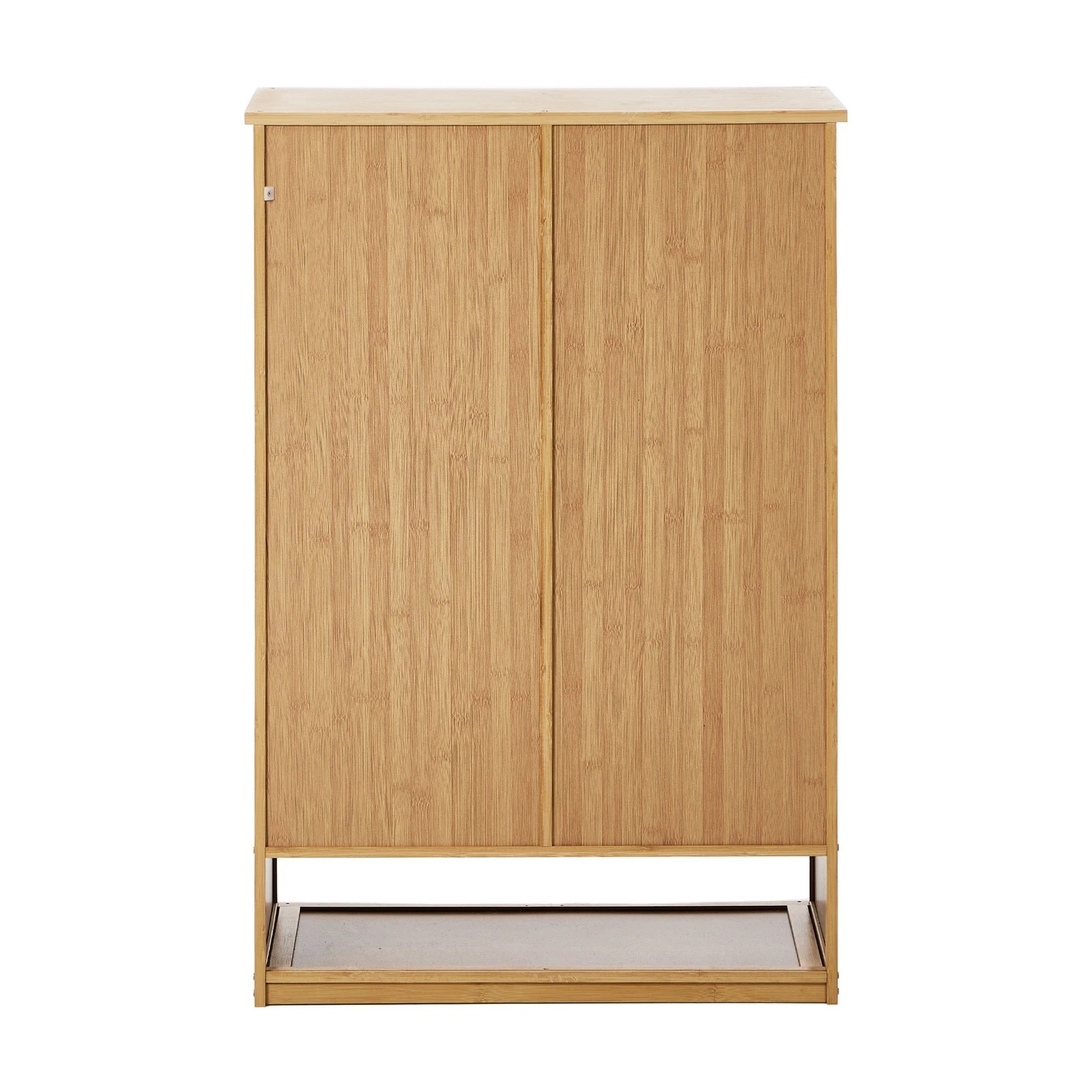 6 Oikiture Shoe Storage Cabinet 2 Doors Bamboo Shoe Organiser Shelf - Beige, 6 of 8