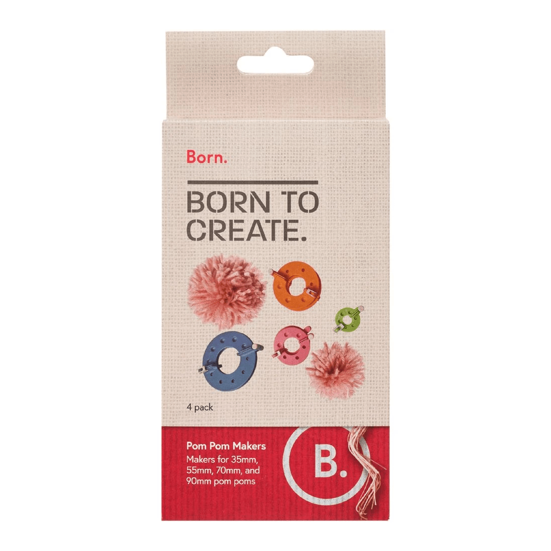 1 Born Pom Pom Makers 4 Pack, 1 of 3