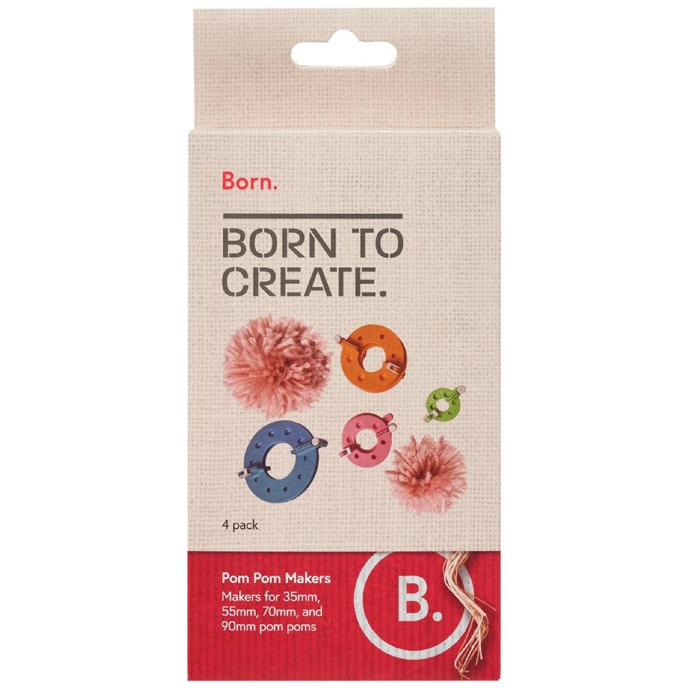 1 Born Pom Pom Makers 4 Pack, 1 of 3