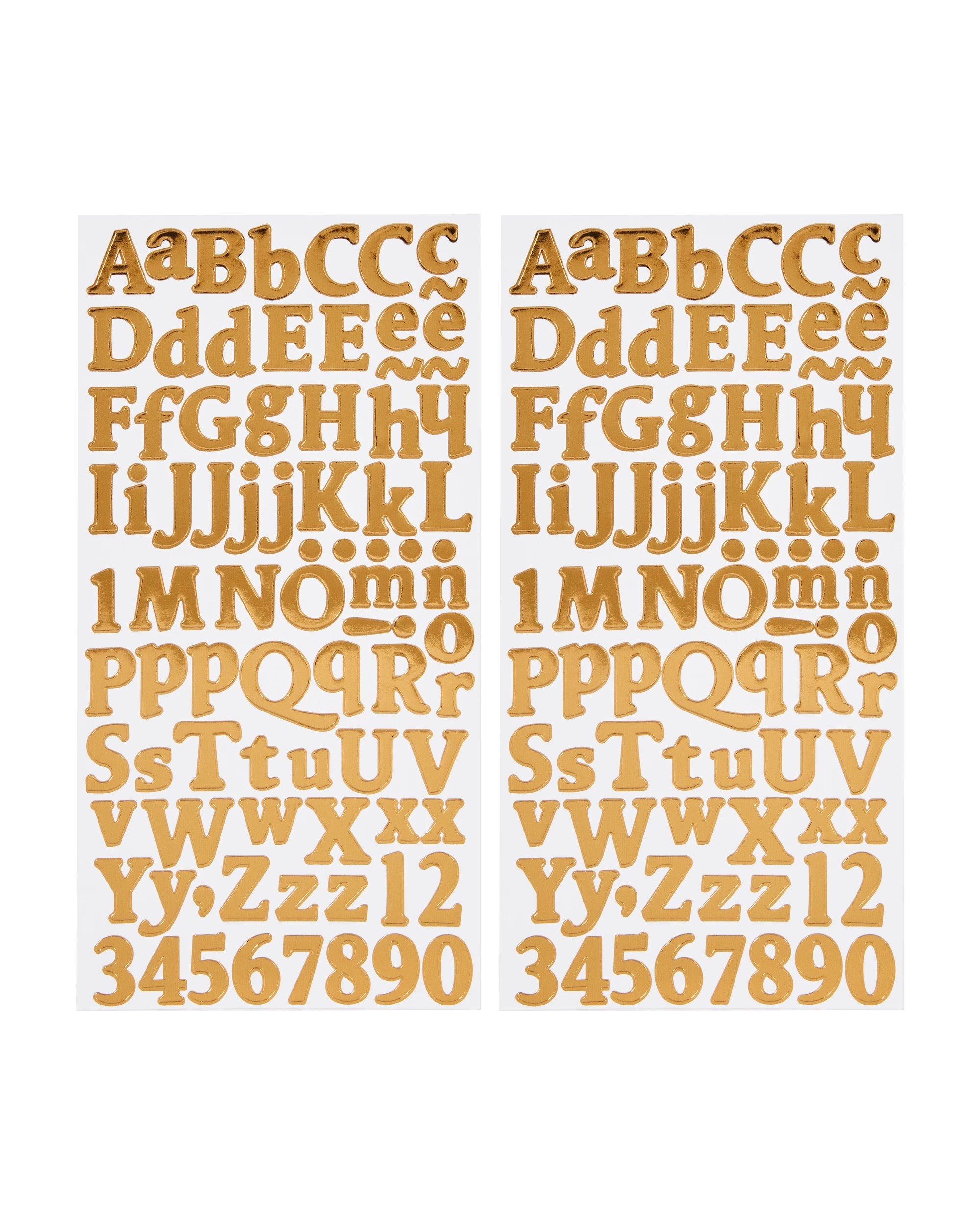 2 2 Pack Alphabet Stickers - Gold Tone, 2 of 3