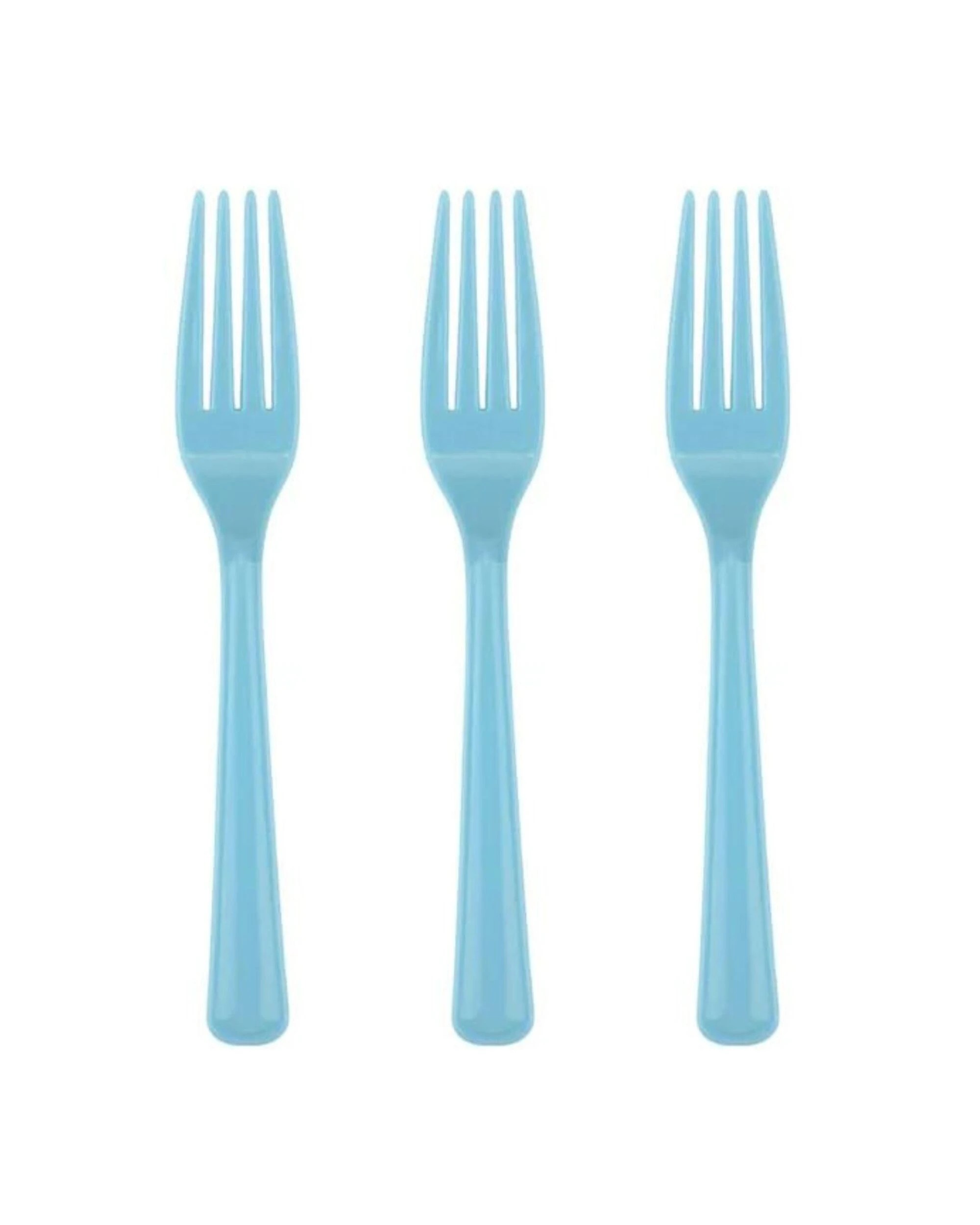 1 Alpen Reusable Forks Pack of 20 - Ice Light Blue - Light Blue, 1 of 3