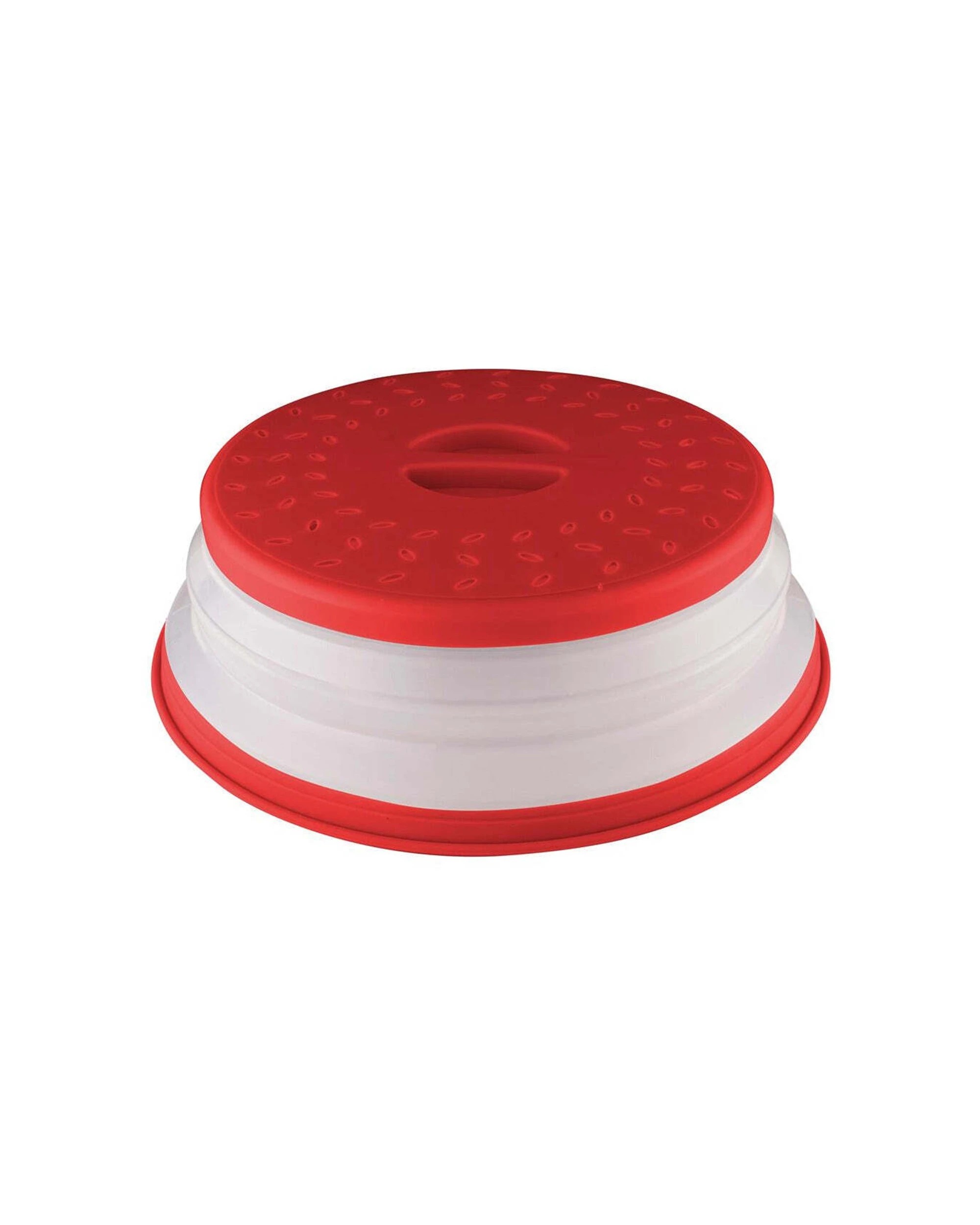 1 Avanti Microwave Food Cover 26.3cm Collapsible Plastic Anti-splatter Kitchen - Red, 1 of 2