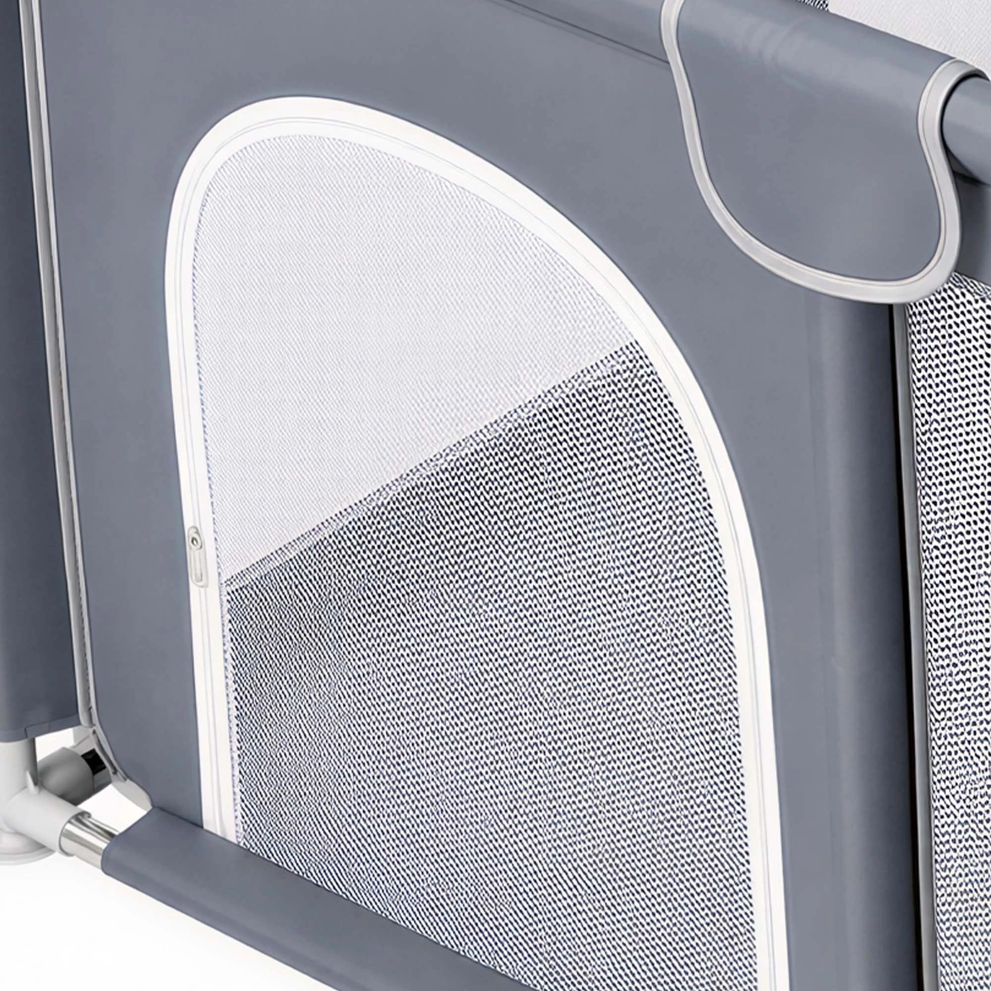 4 BoPeep Baby Playpen Large Play Pen Foldable Mesh Oxford - Grey - Grey, 4 of 8