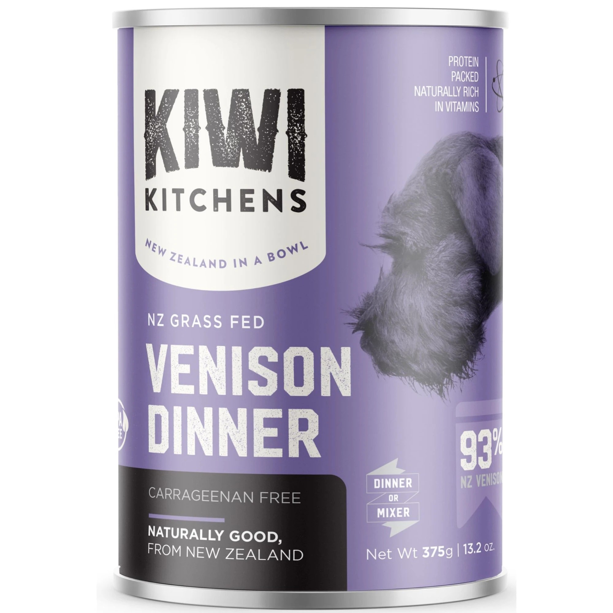 1 Kiwi Kitchens Venison Dinner Canned Dog Food 18X170g, 1 of 2