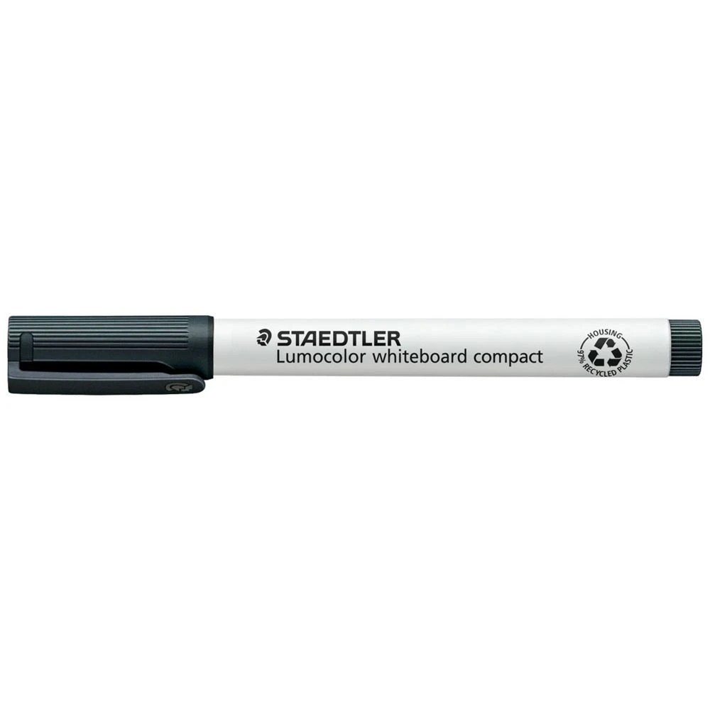 3 Staedtler Lumocolour Whiteboard Marker Bullet Black 4 Pack, 3 of 4