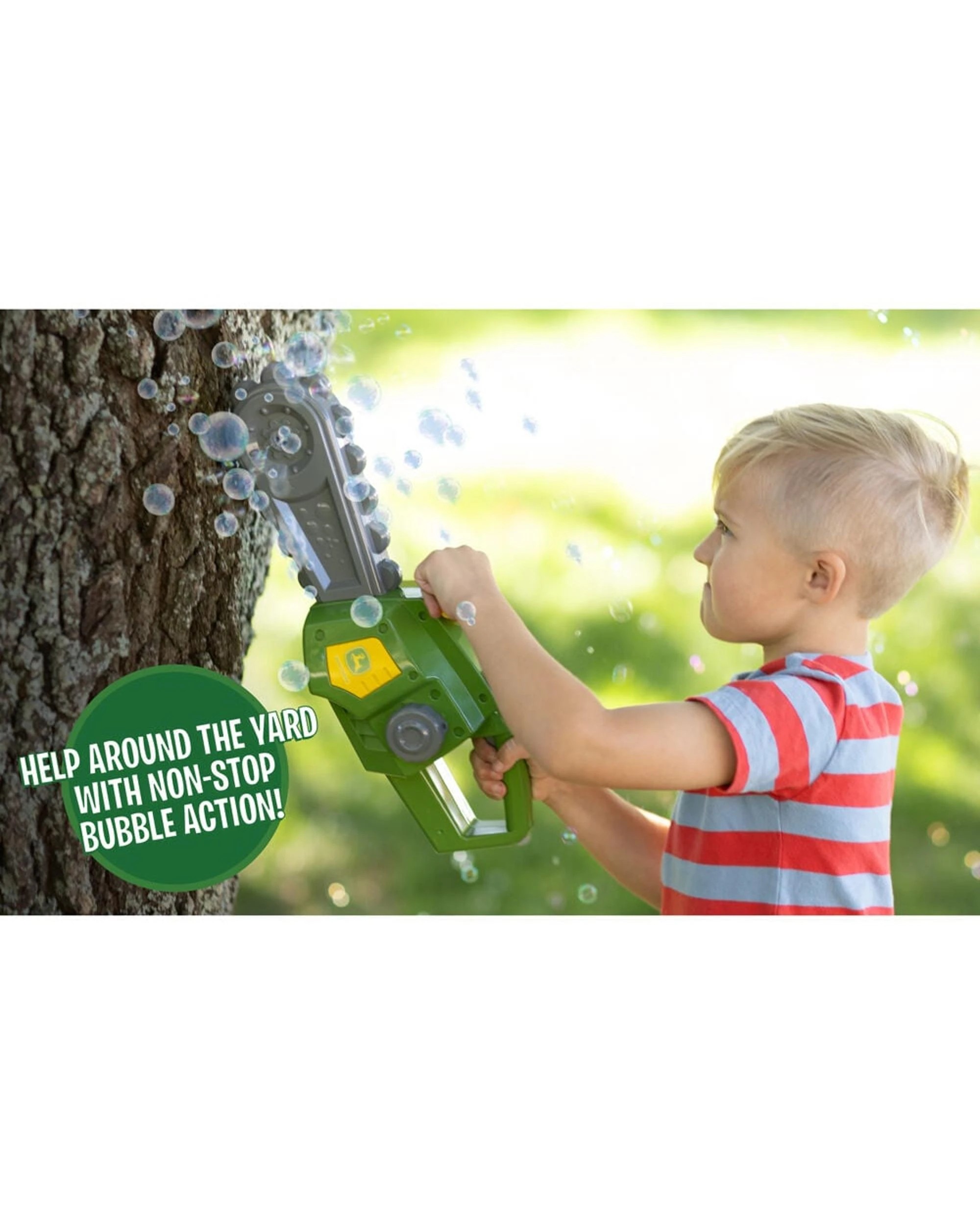 6 John Deere Motorised Bubble 'N' Fun Chainsaw Bubble Machine, 6 of 8