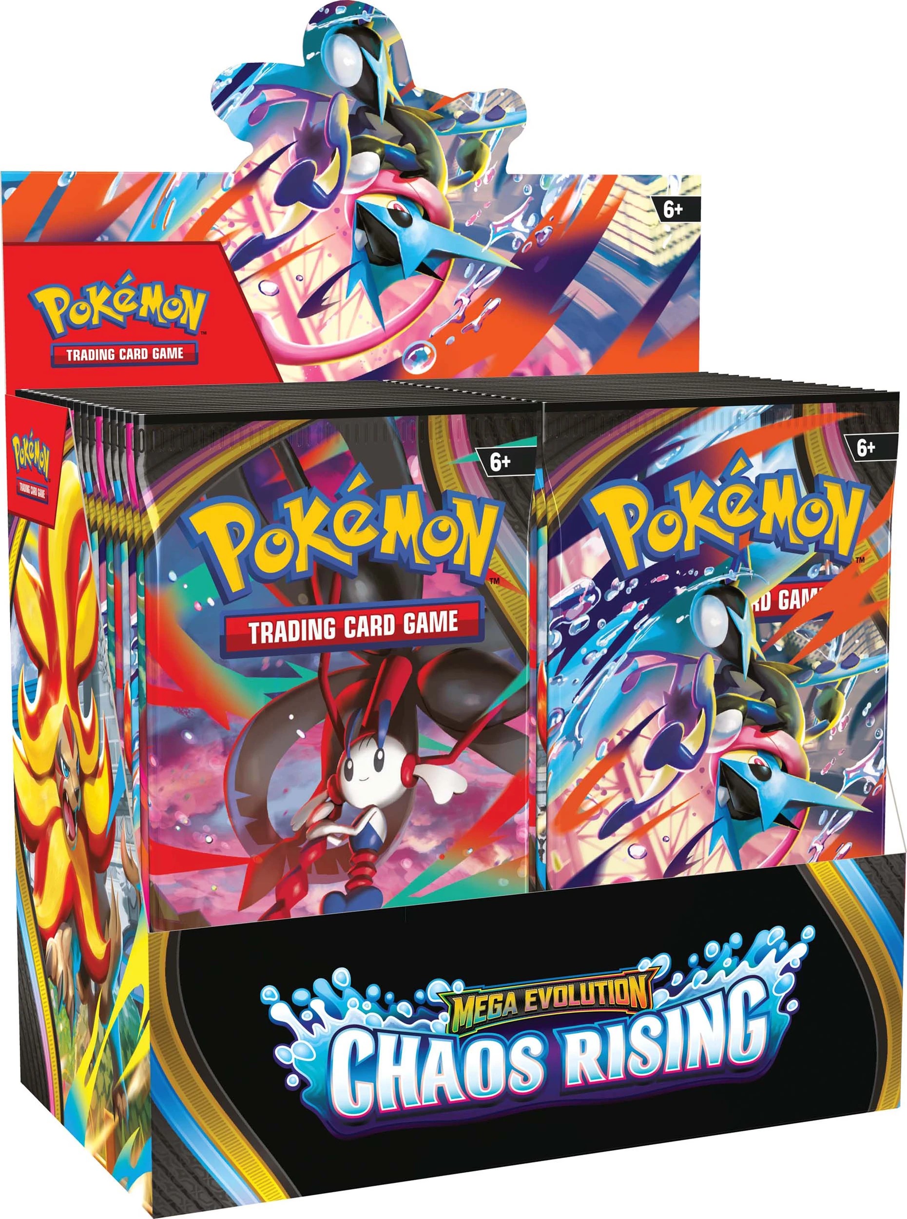 1 Pokemon Trading Card Game: Mega Evolution Chaos Rising Booster - Assorted, 1 of 8