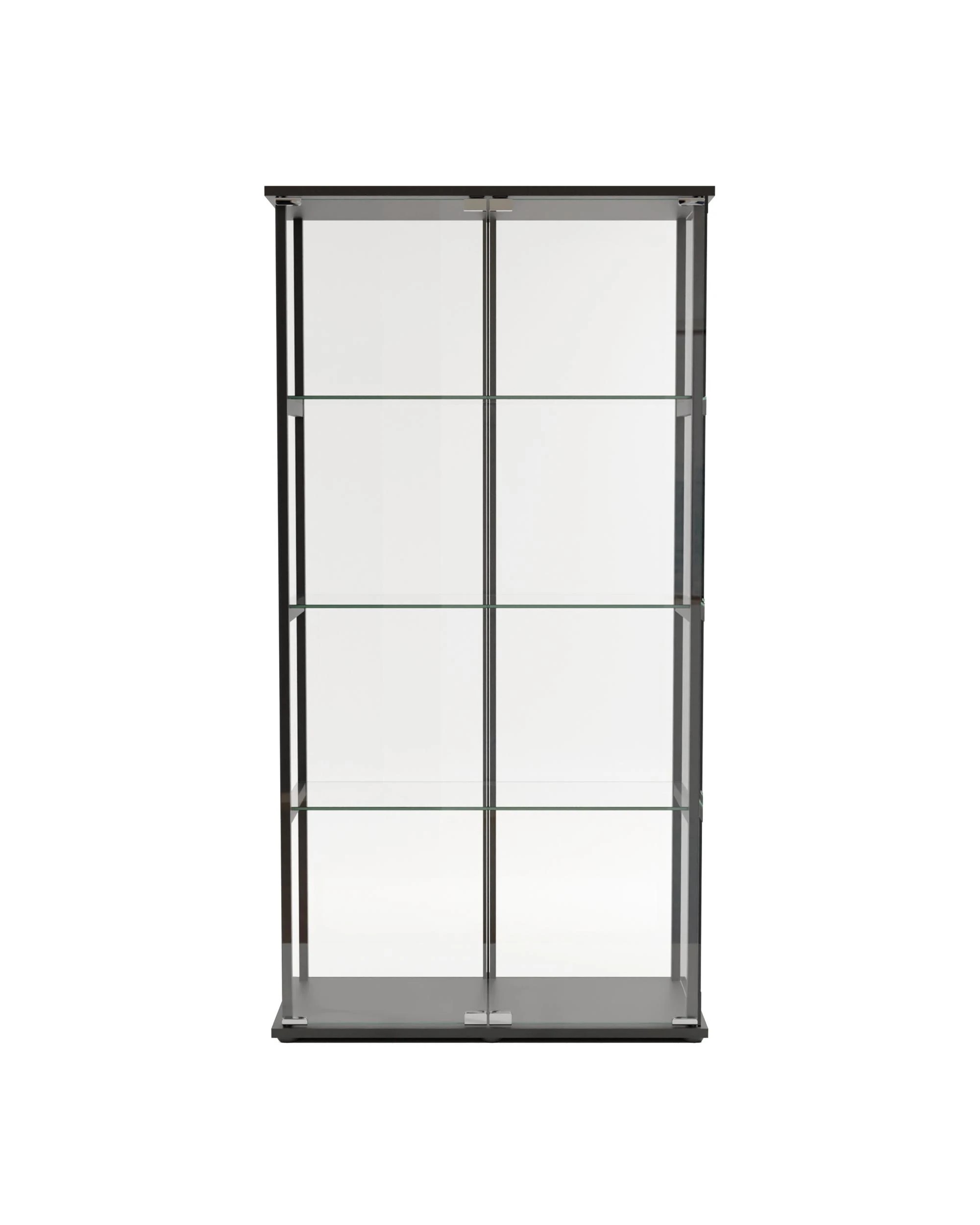 5 Kodu Glass Display 4 Tier Cabinet Trophy Display Storage Shelf 2 Door - Black, 5 of 9