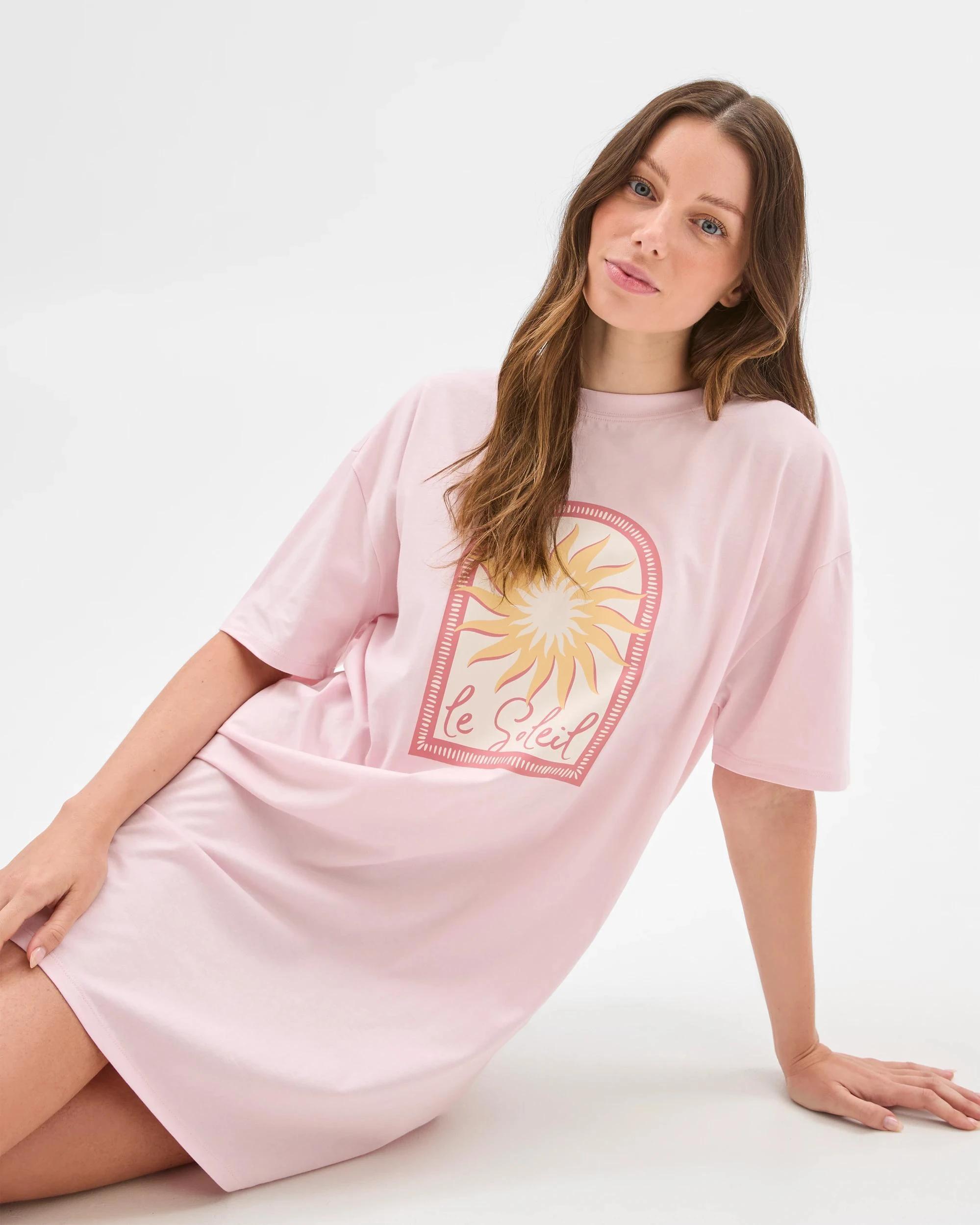 1 Target Australian Cotton Womens Boyfriend T-Shirt Nightie LE SOLEIL, 1 of 6