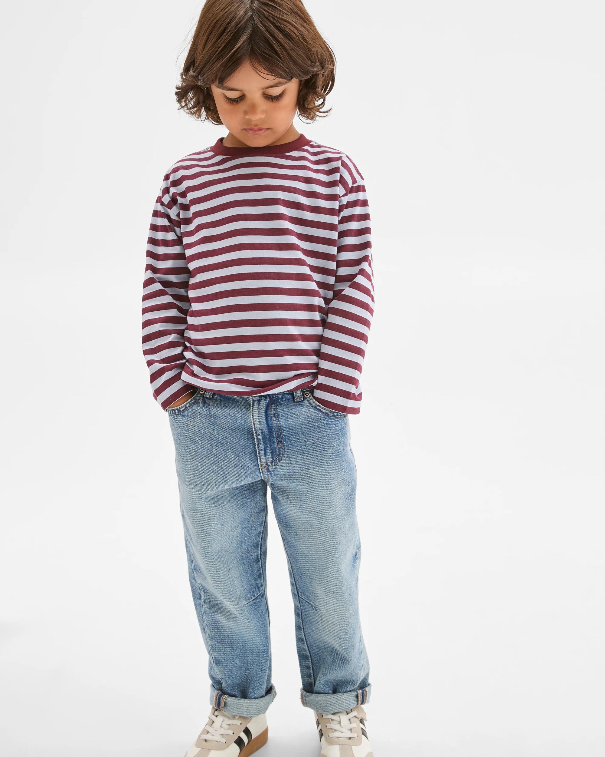 1 Target Kids Australian Cotton Long Sleeve T-Shirt BLUE/PORT, 1 of 5