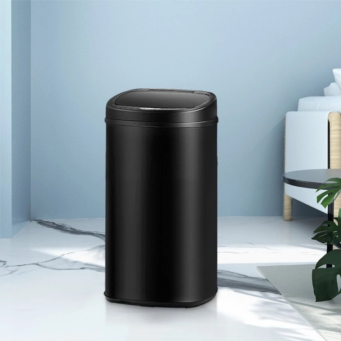 3 Devanti 58L Motion Sensor Bin Rubbish Automatic - Black, 3 of 8
