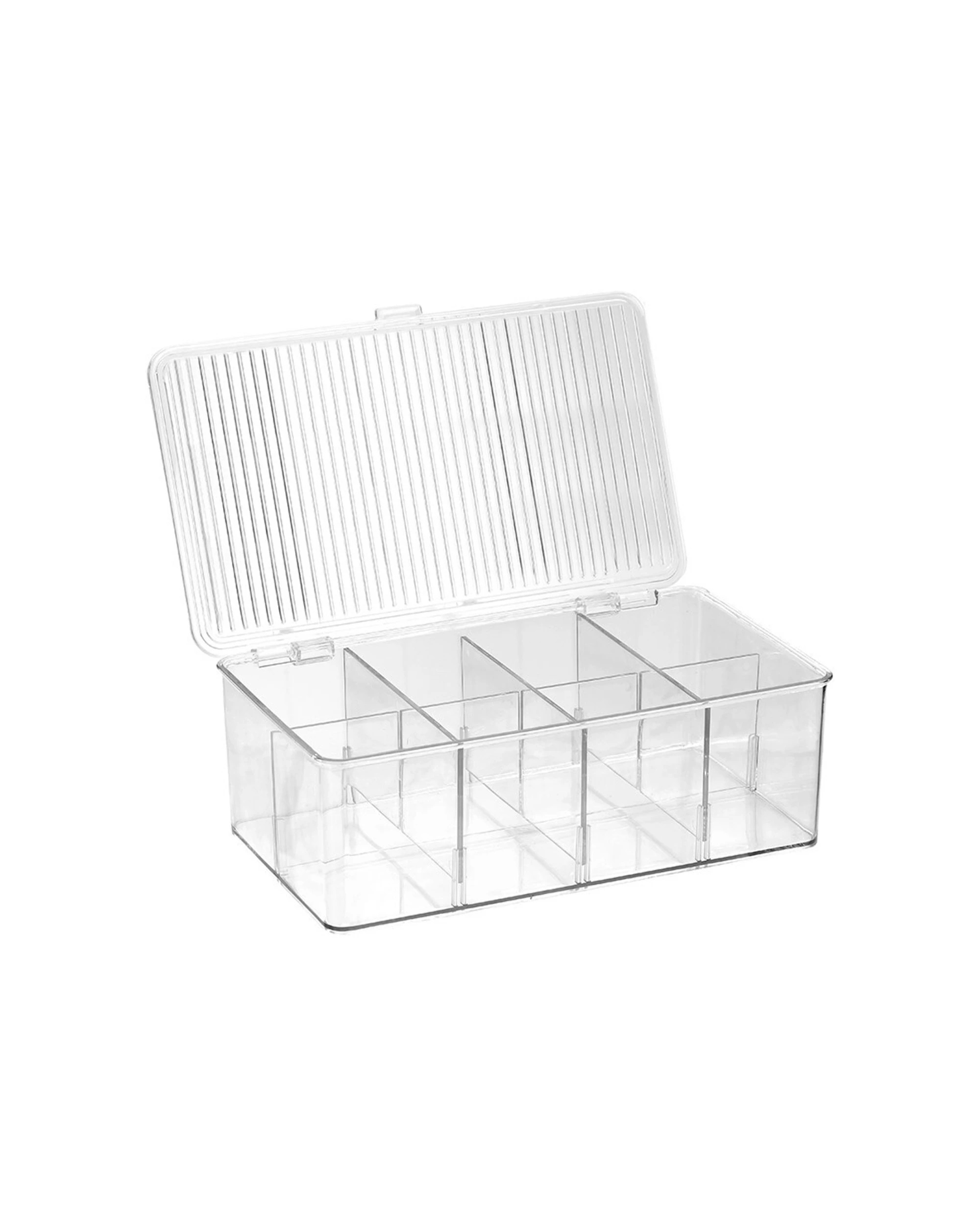 4 Boxsweden Crystal Hinged 8 Section Container - Stackable - 27.5x17x9.5cm, 4 of 4