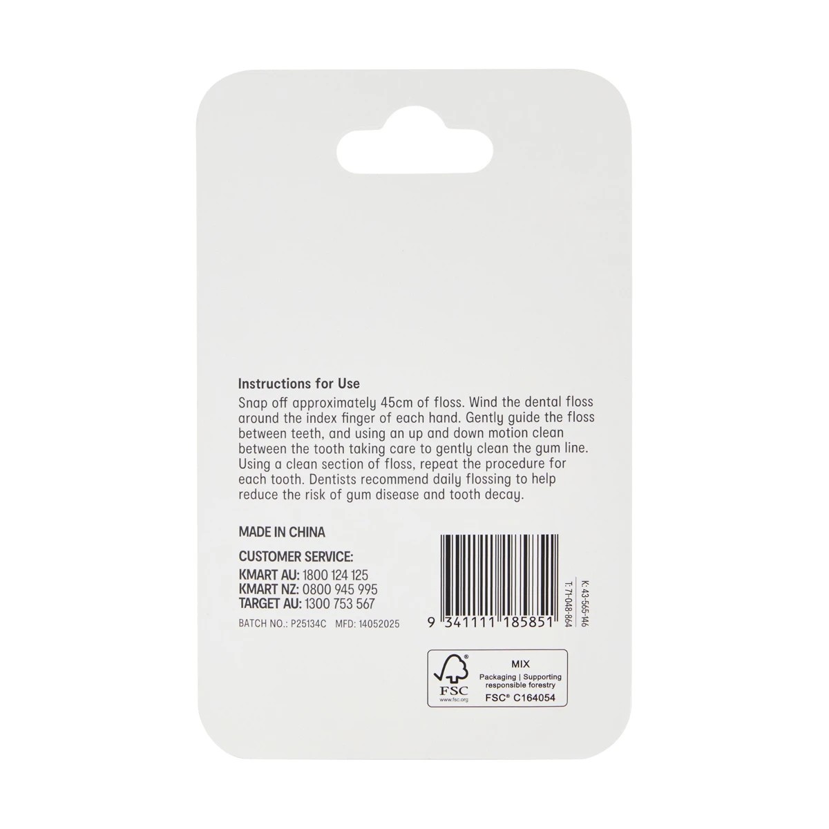 5 OXX Bodycare Waxed Dental Floss Roll - Coconut Flavoured, 5 of 5