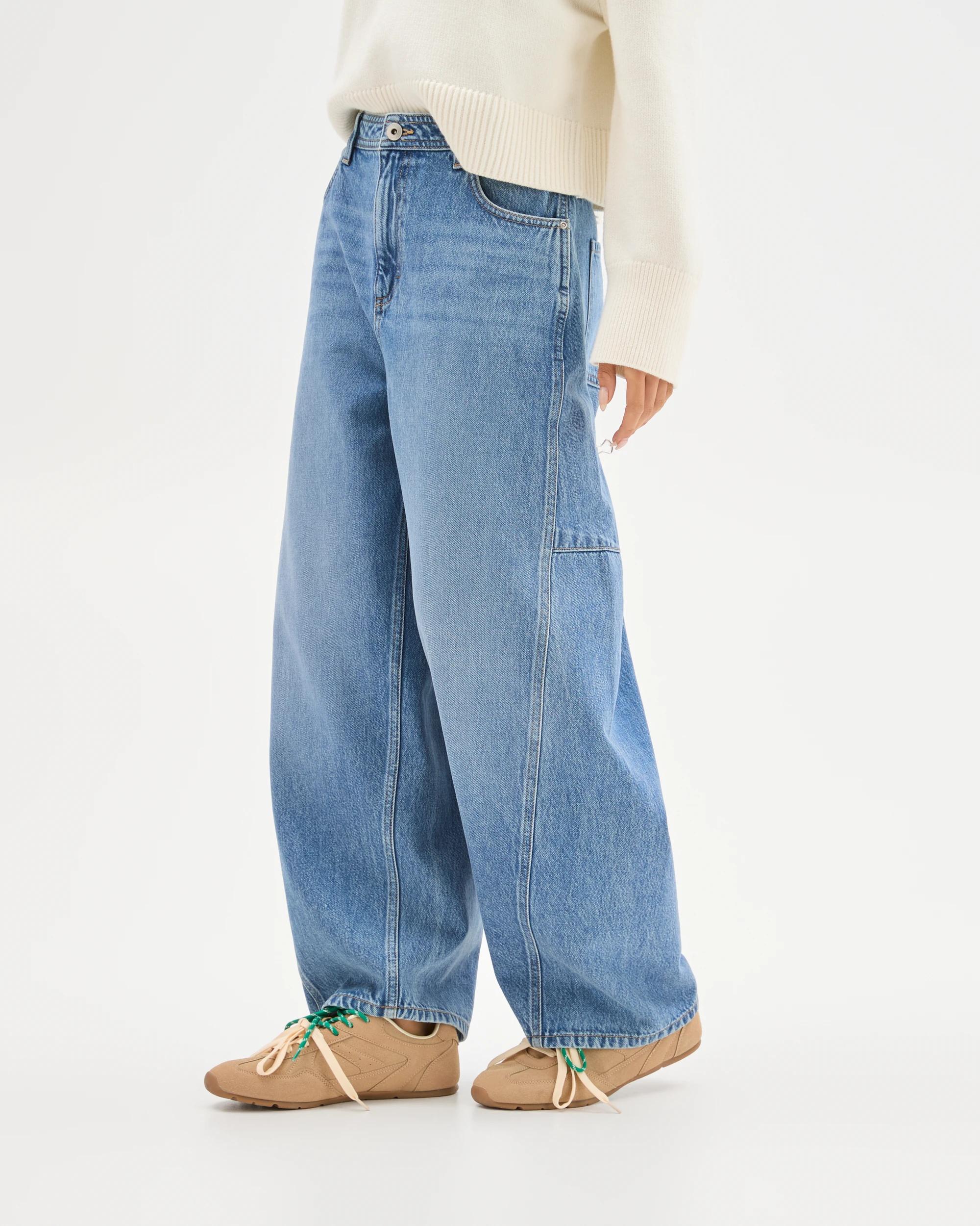 4 Lily Loves Australian Cotton Blend Horseshoe Leg Denim Jeans MID WASH, 4 of 6
