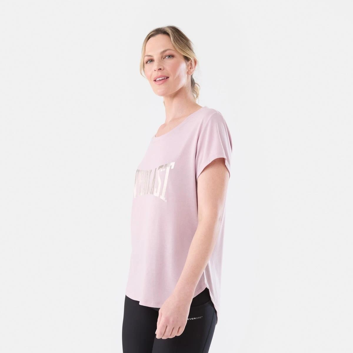 2 Everlast Womens Scoop Neck T-shirt EVERLAST BLUSH, 2 of 6