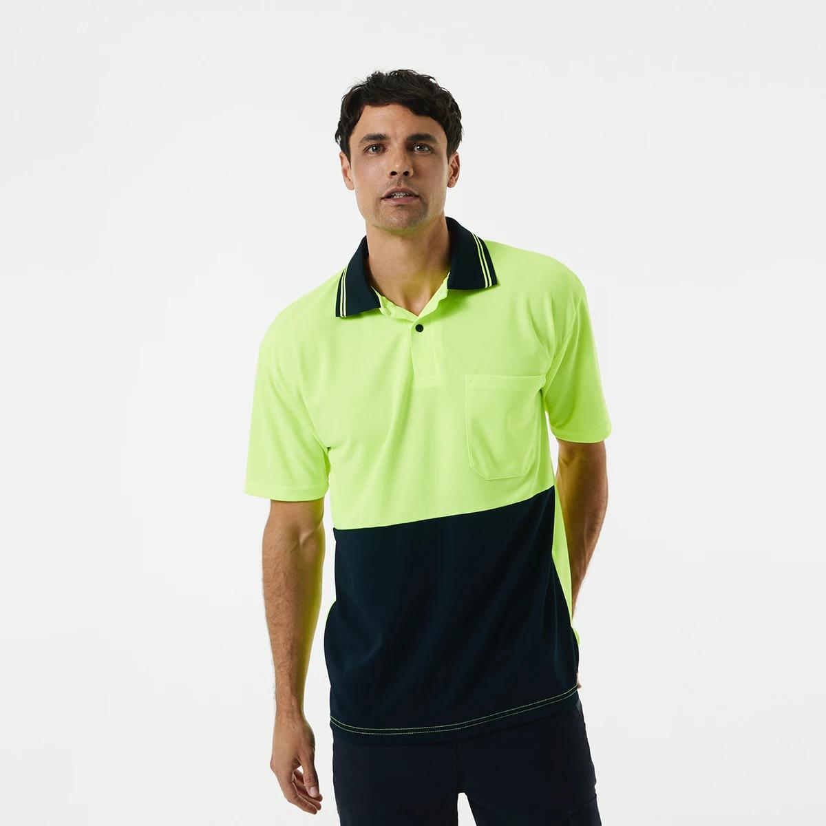 3 Workwear Hi-Visibility Short Sleeve Polo Shirt Yellow, 3 of 10