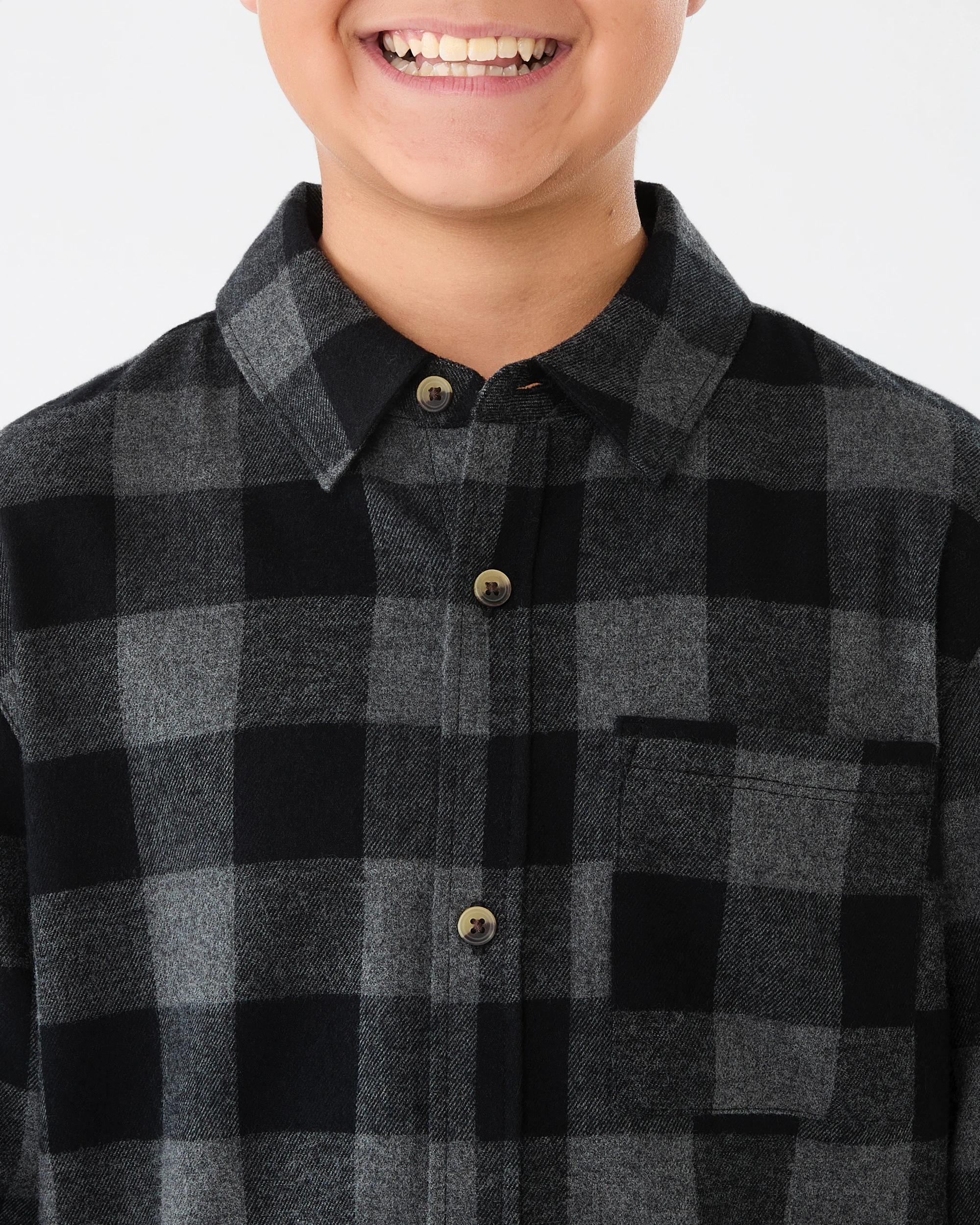 6 Brushed Check Shirt Char Check, 6 of 7