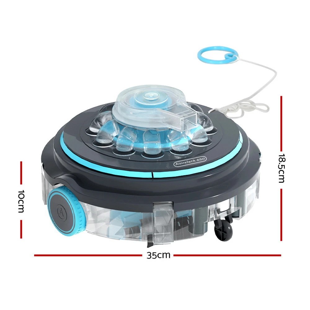 2 Aqua Buddy Robotic Pool Cleaner Automatic Vacuum Robot Swimming Cordless - Grey, 2 of 6