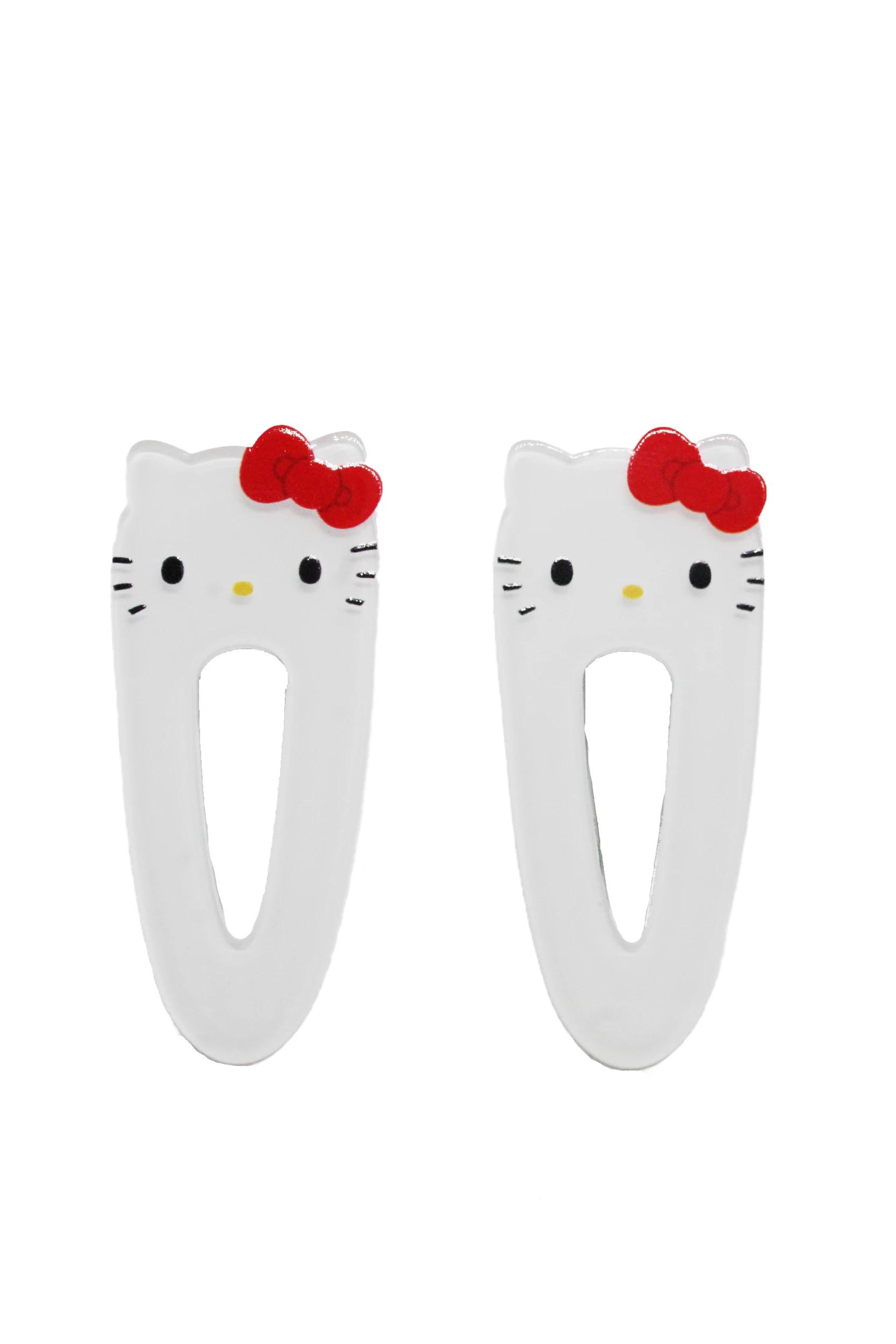 1 2 Pack White Hello Kitty and Friends License Snap Hair Clips Hellokitty, 1 of 2