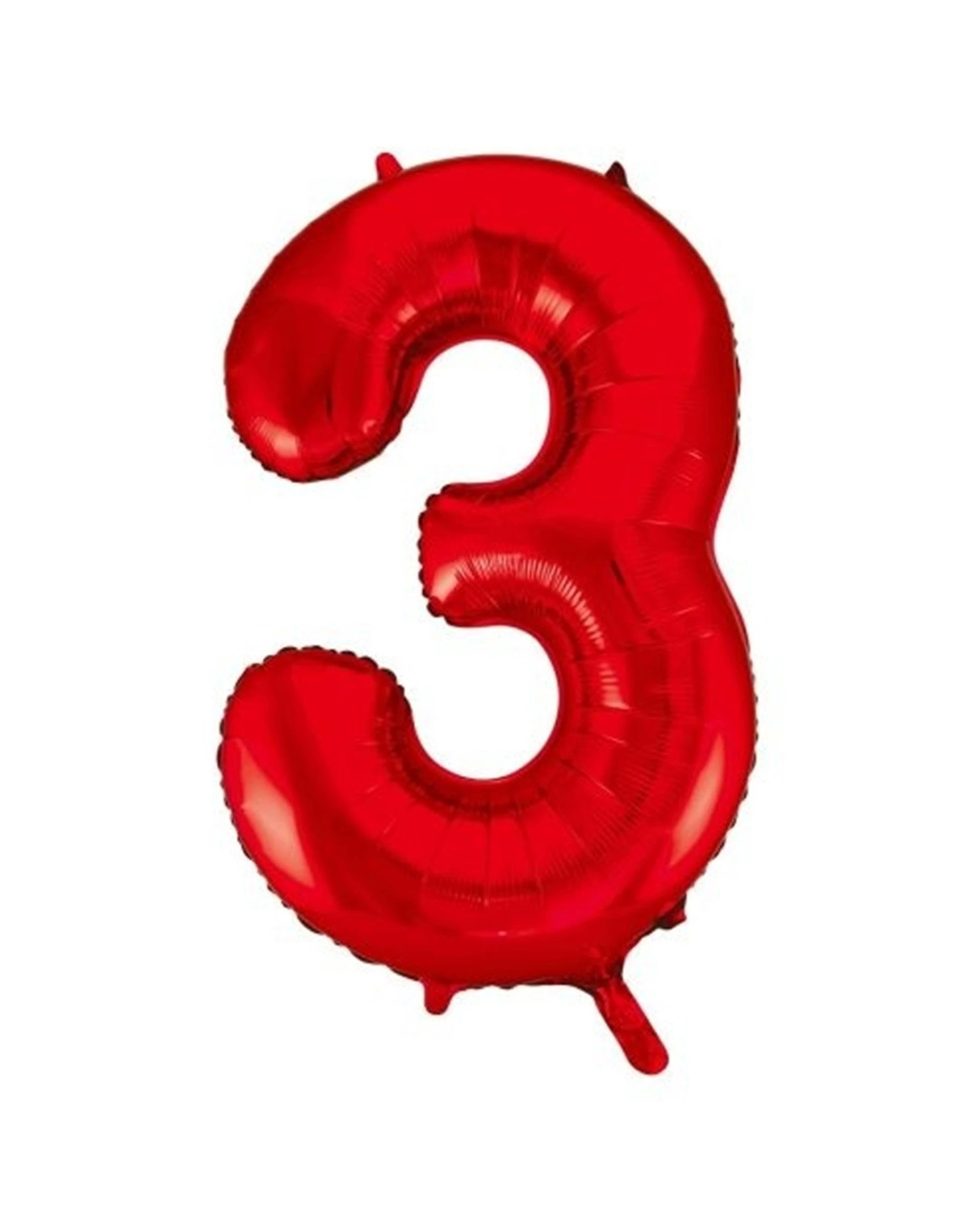 1 Alpen Decrotex Foil Balloon Number 3 Party Decoration 34 Inches - Red, 1 of 1