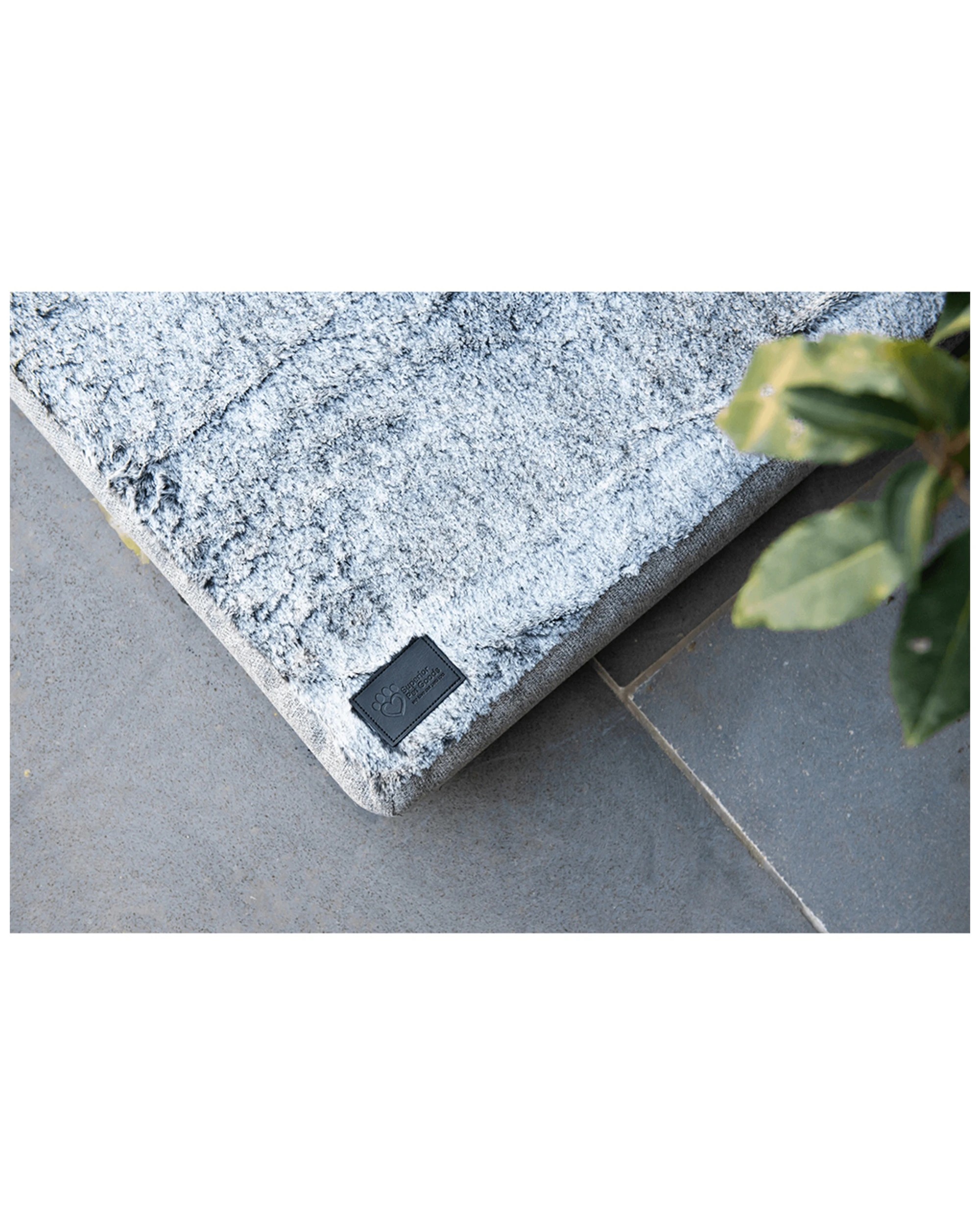 2 Superior Pet Goods Orthopedic Pet Bed Faux Fur Grey Large 102cm Mat - Durable Non Slip Base - Grey, 2 of 5