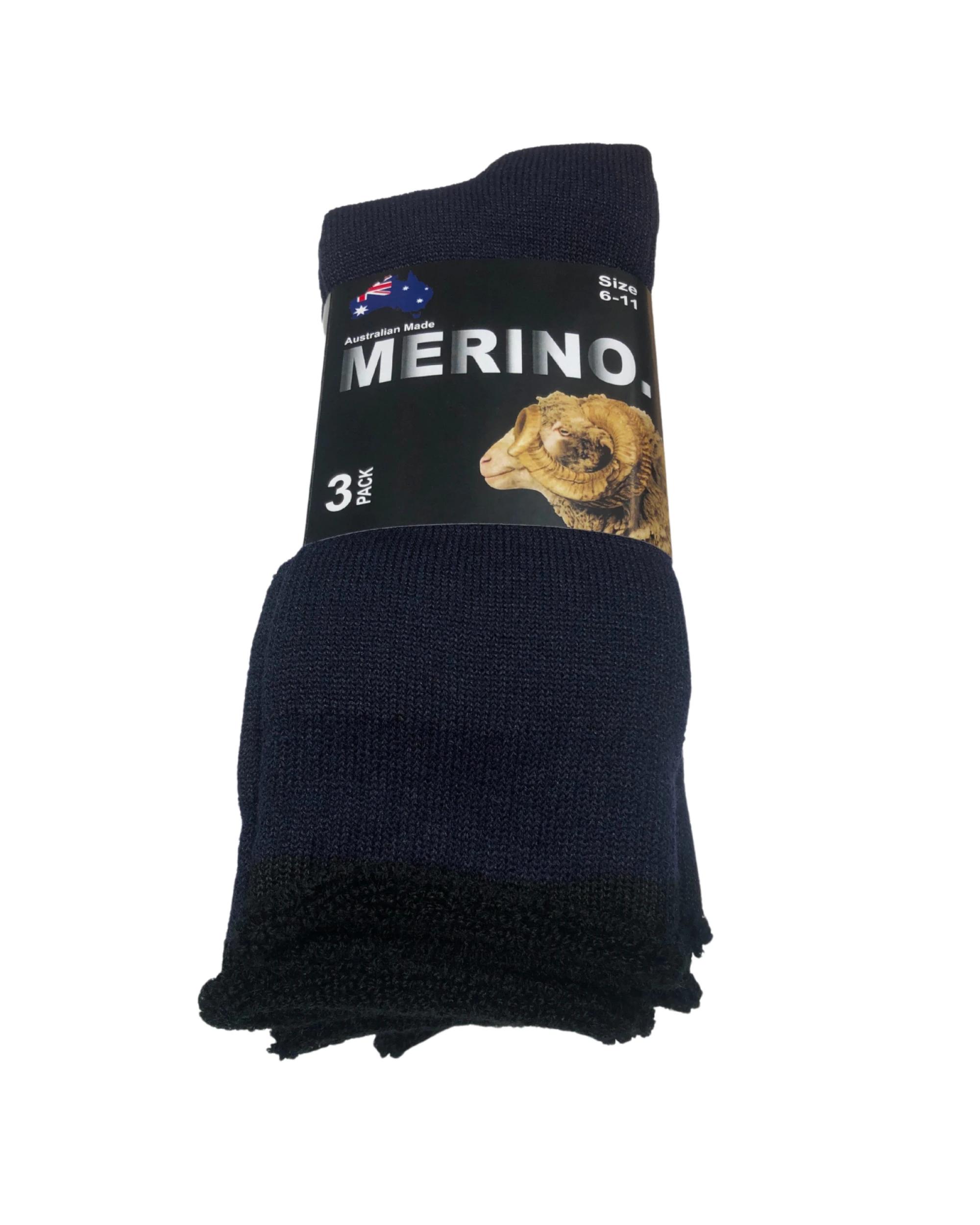 2 BR Home 9 Pairs Mens Merino Wool Work Socks in Navy Blue 11-14 , 2 of 2