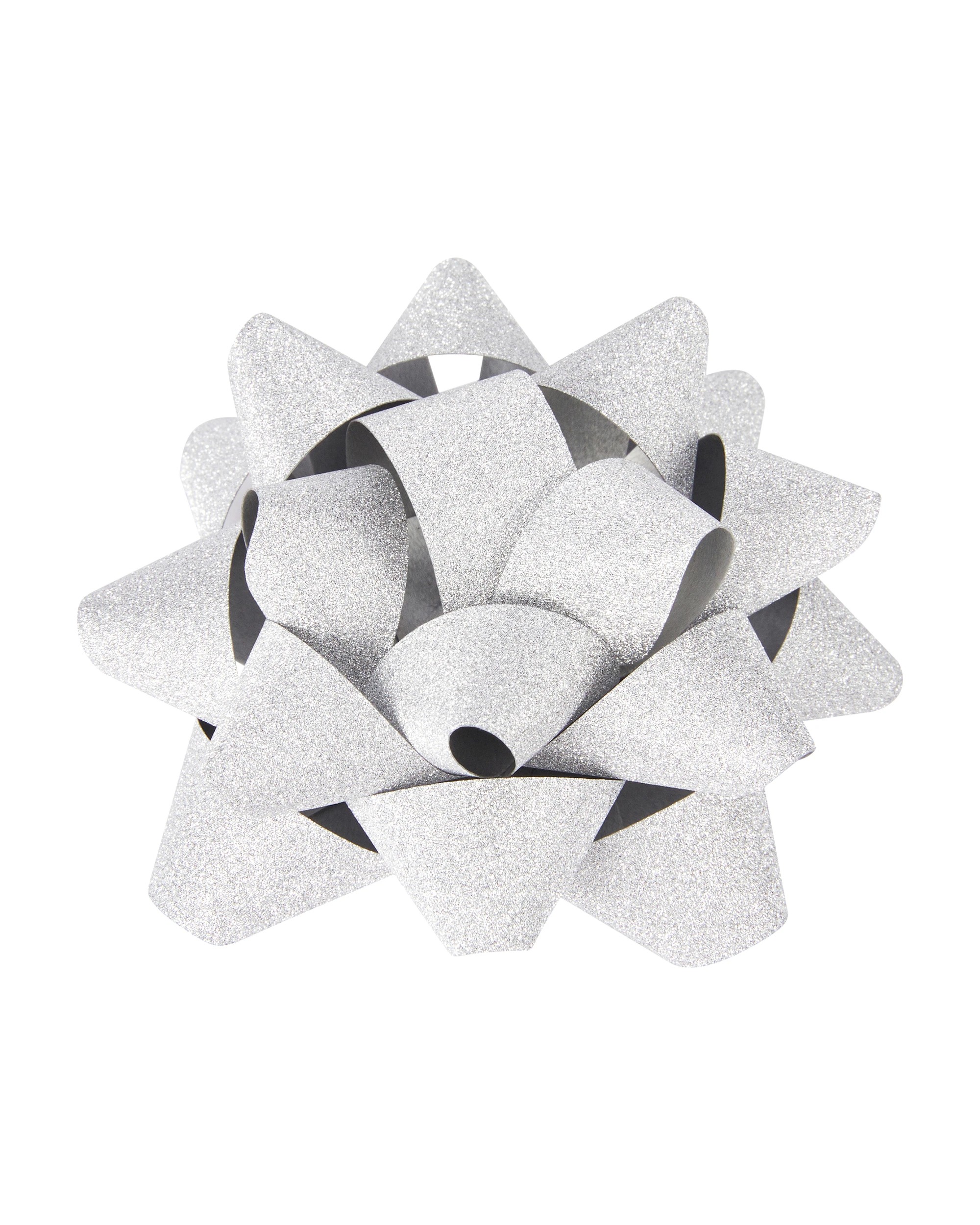 4 2 Piece Gift Bows - Silver Look, 4 of 4
