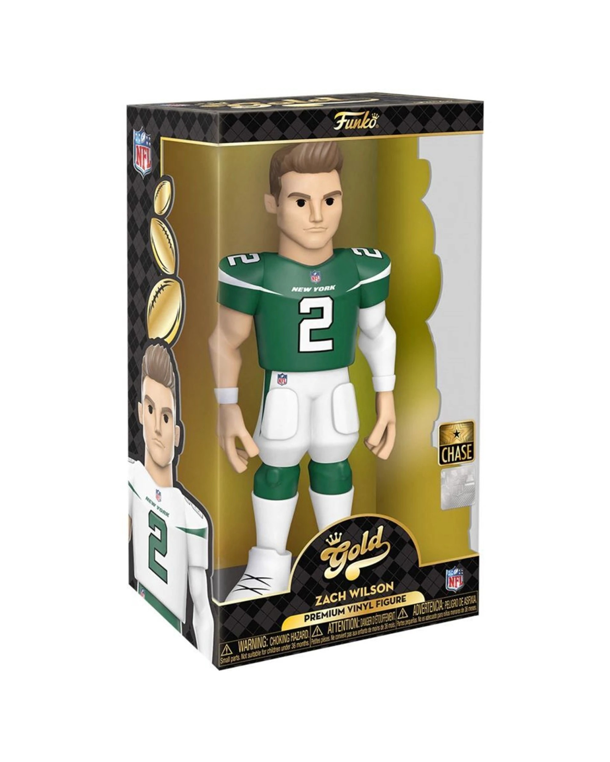 3 NFL Football Zach Wilson Collectible Vinyl Action Figure 12in Chase Variant - Multi, 3 of 4