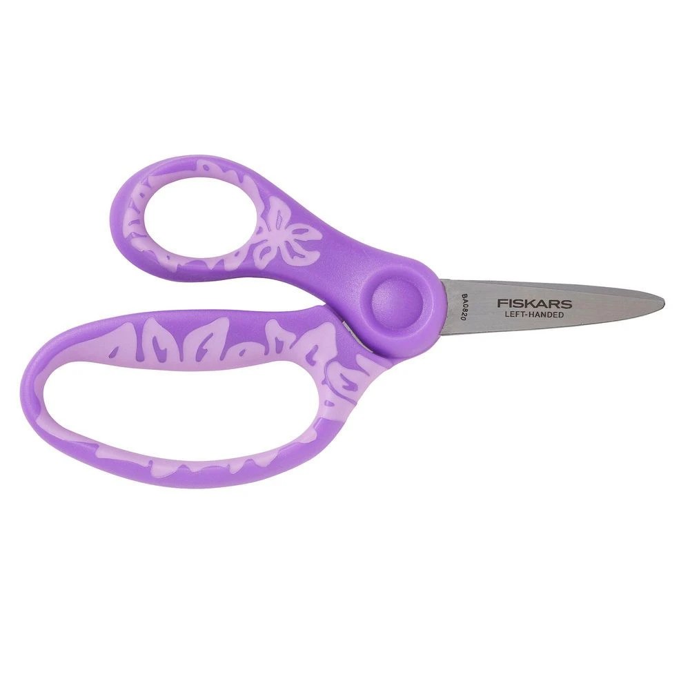 3 Fiskars Softgrip Left Hand Pointed Scissors 5"/12cm Assorted, 3 of 8