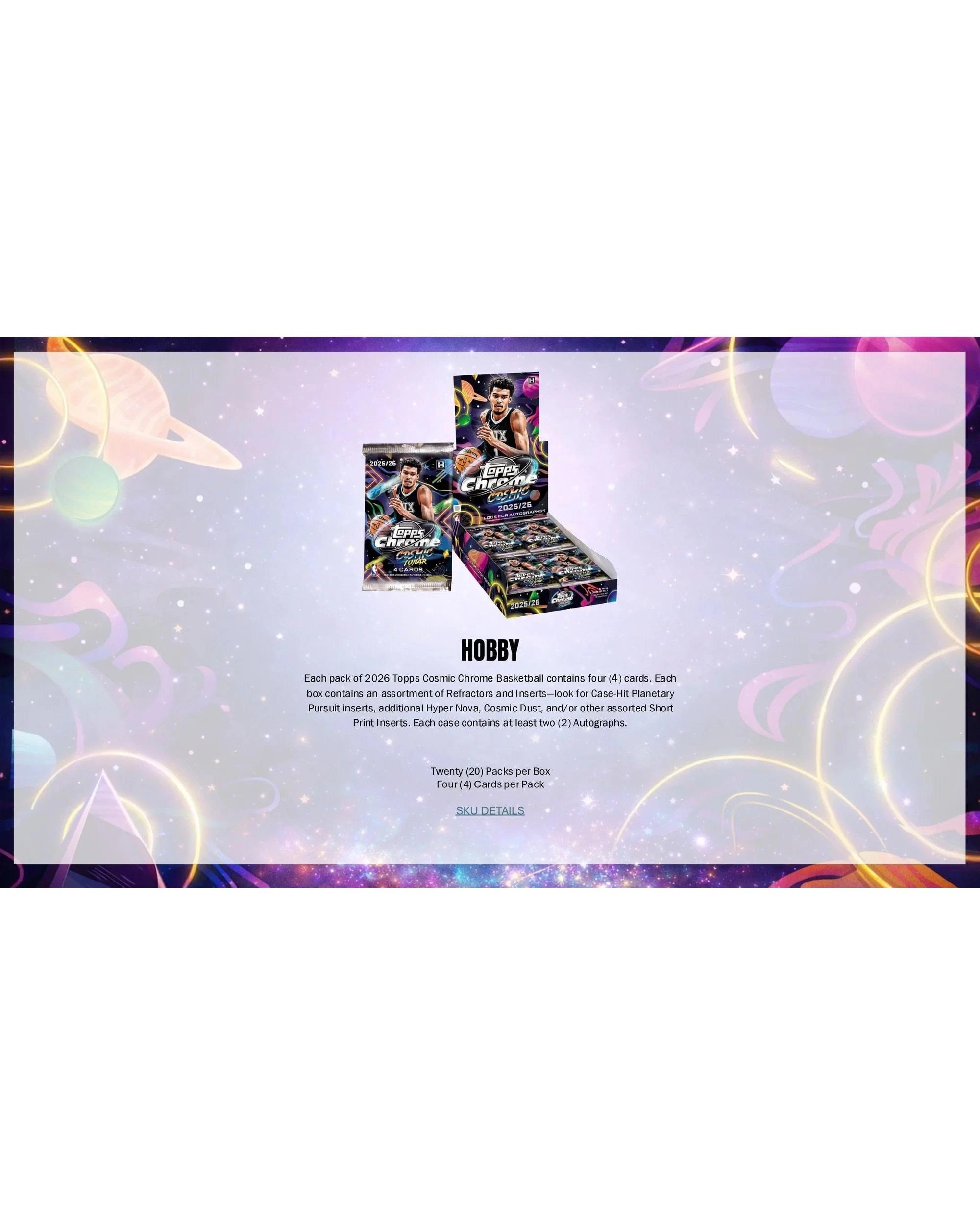 5 Topps 2025/2026 Cosmic Chrome NBA Basketball Hobby Box, 5 of 10