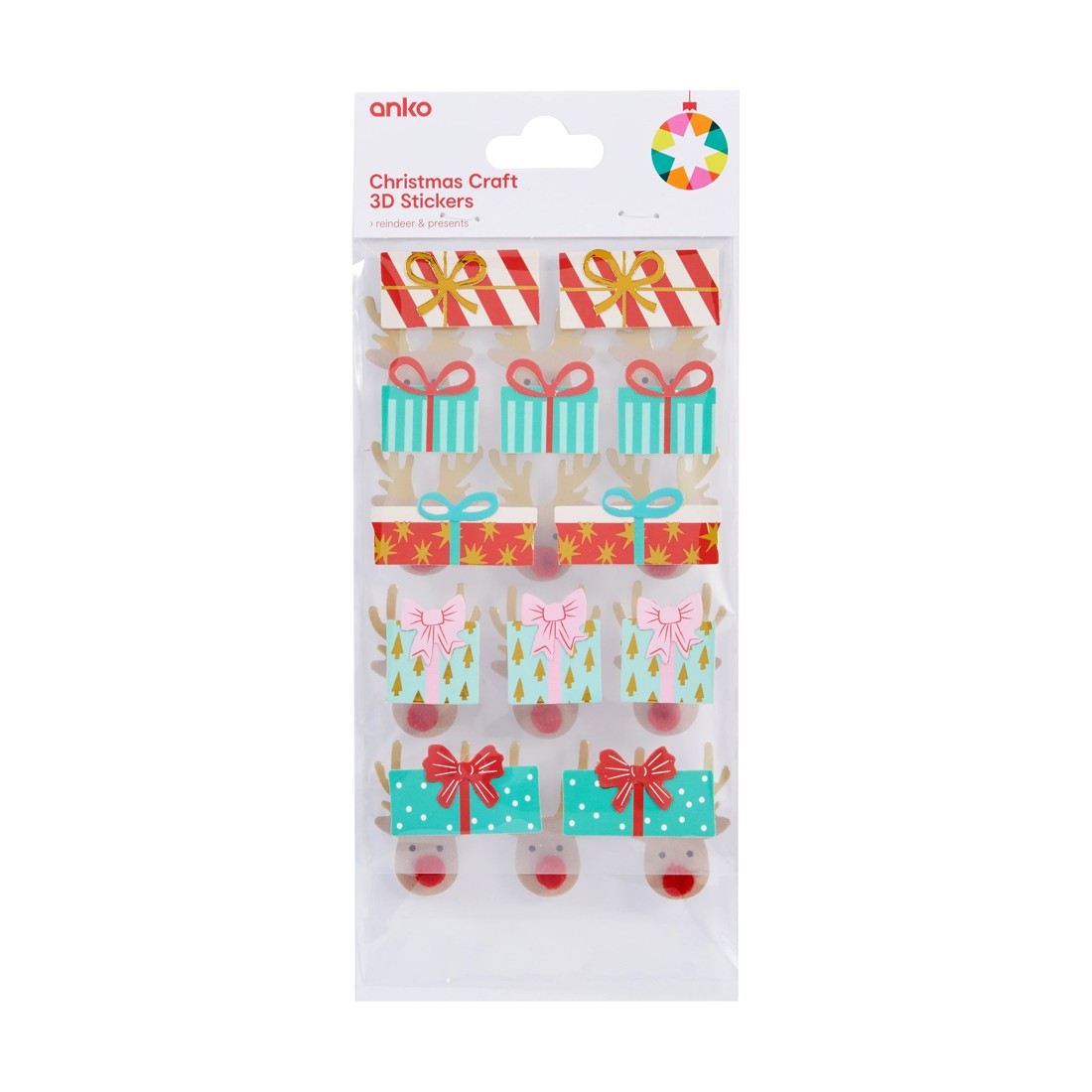 1 Christmas Craft 3D Stickers, 1 of 3