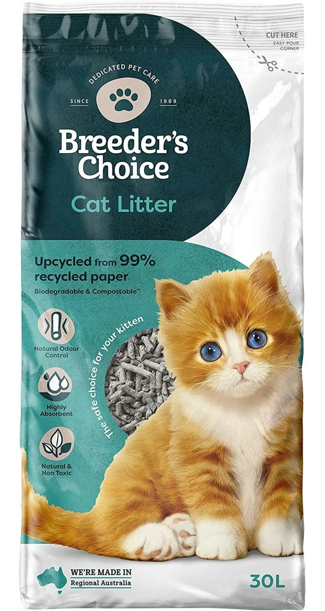 1 Breeders Choice Cat Litter - 30L, 1 of 1