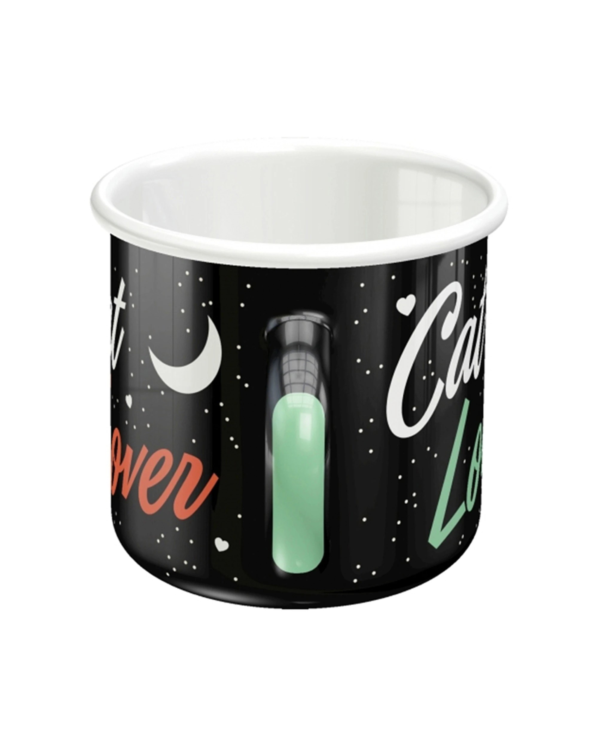 3 Nostalgic-Art Enamel Mug 360ml Mug -  Cat Lover GIft - Black, 3 of 4