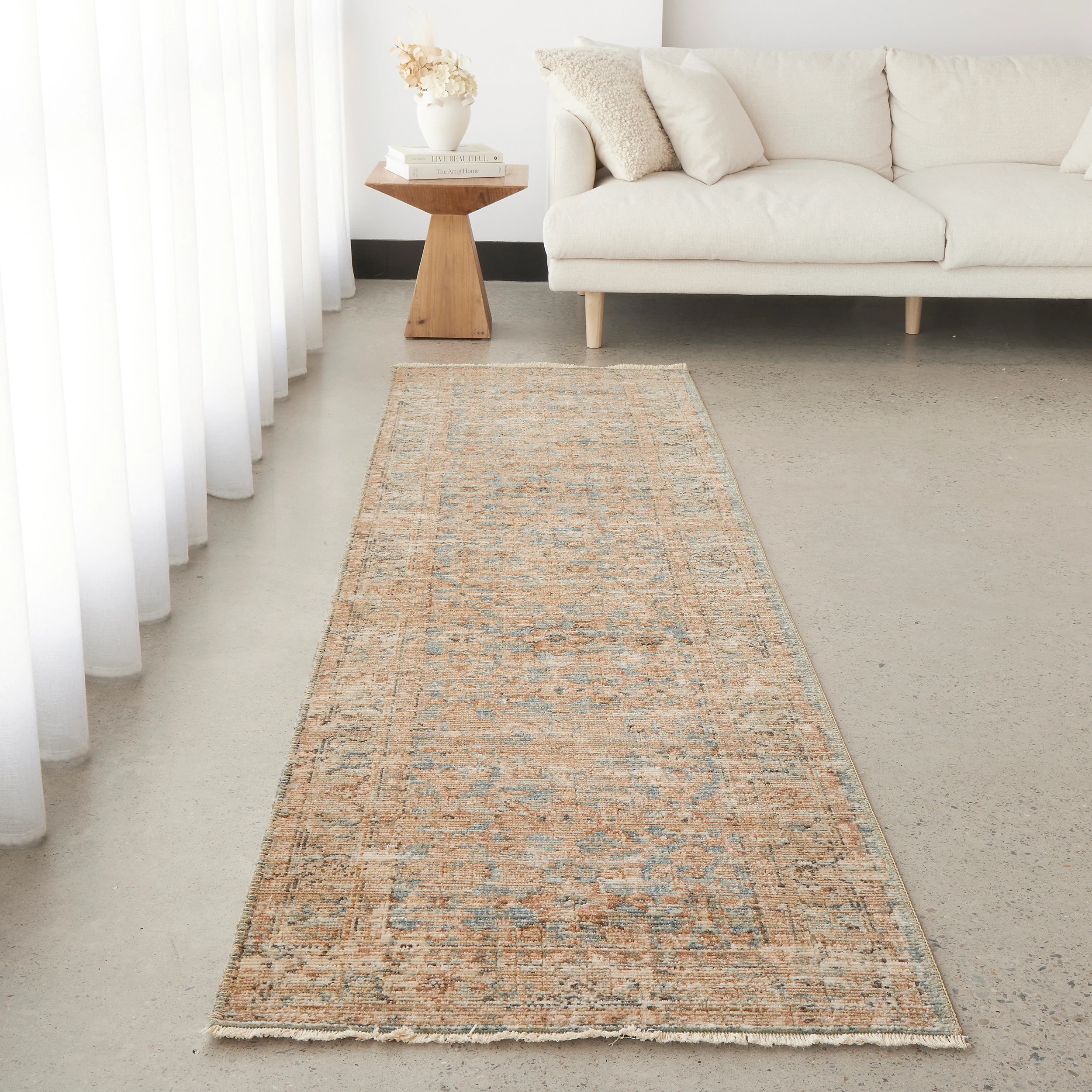 1 Common Ground Rugs Heirloom 15 285x80cm - Medium Runner Rug - Blue, 1 of 7