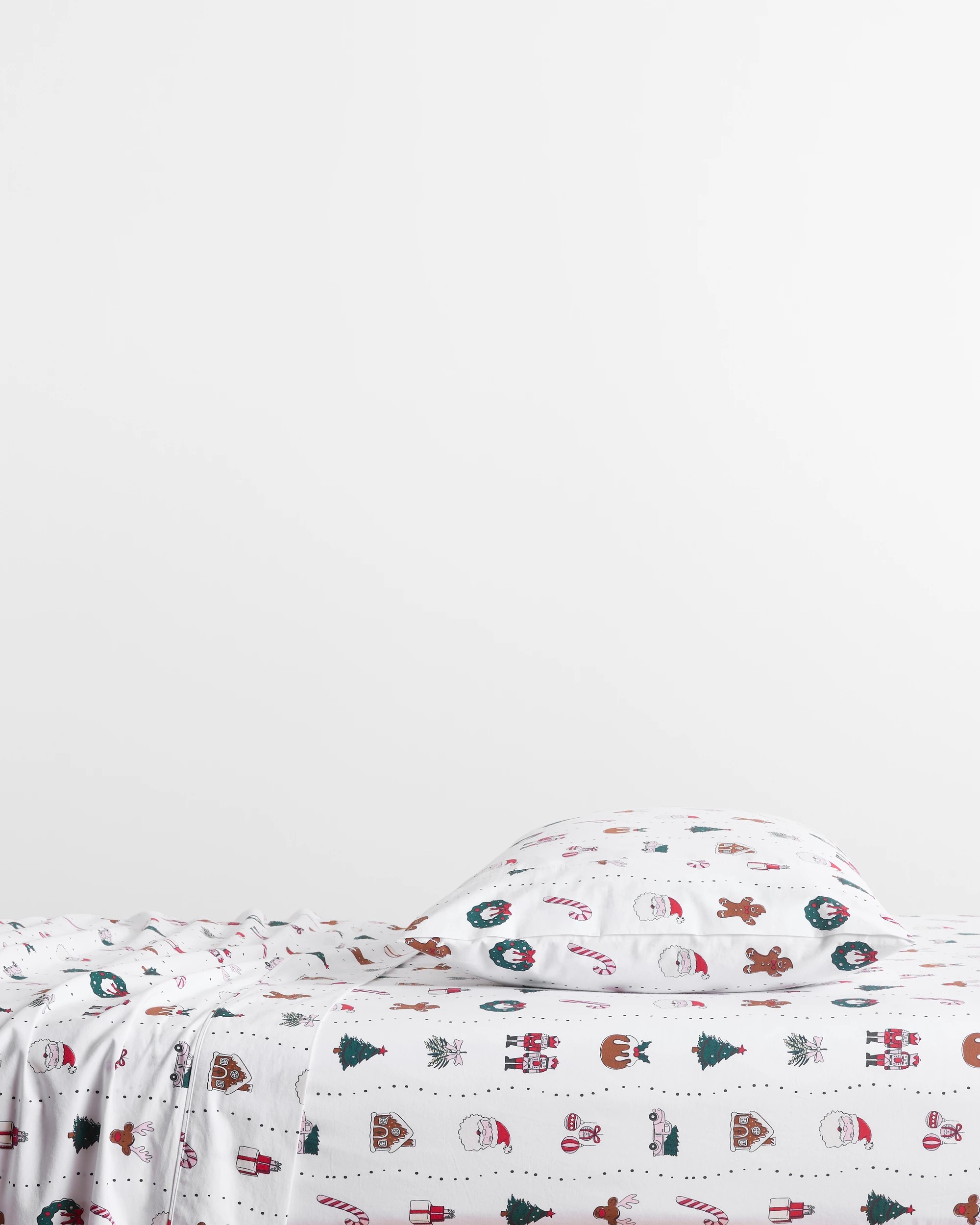 1 Target Christmas Sheet Set - King Bed - White, 1 of 4