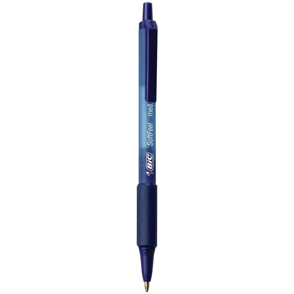 3 BIC SoftFeel Retractable Ballpoint Pens Blue 3 Pack, 3 of 6