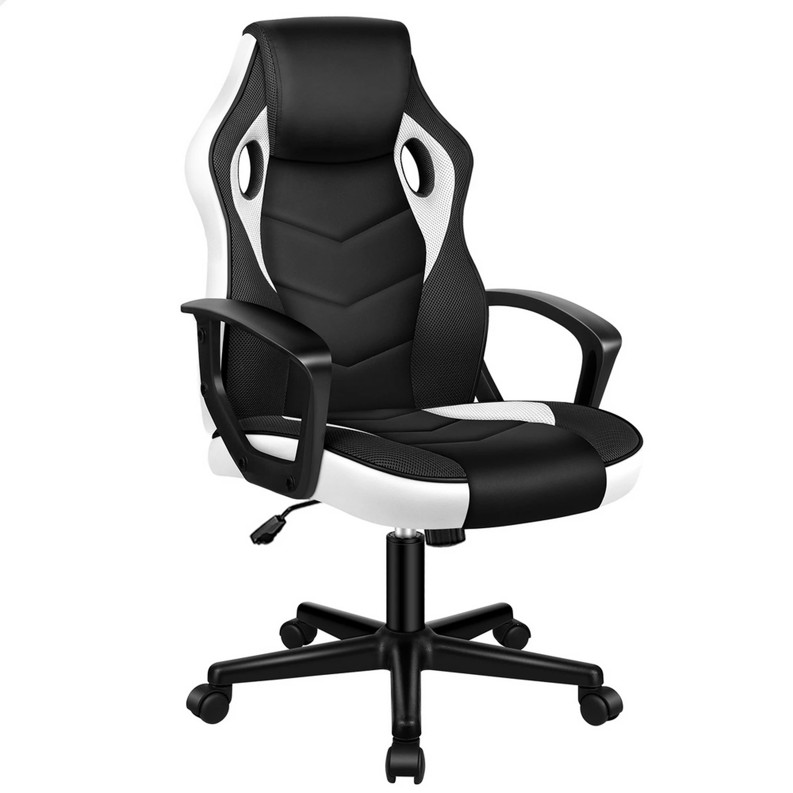 1 Alfordson Gaming Chair Racing Office Executive Computer Seat Work - White, 1 of 9