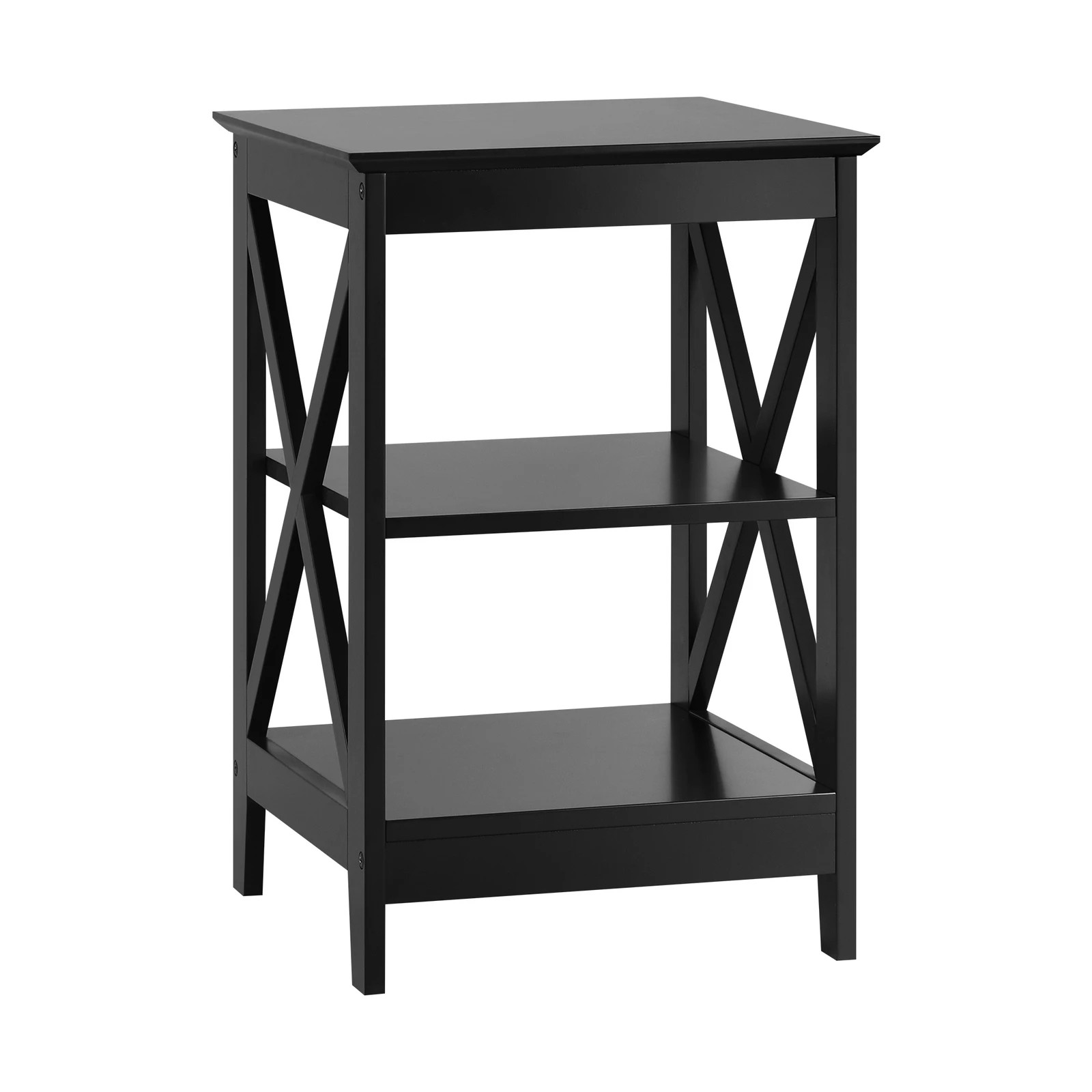 7 Oikiture Side Table Coffee Bedside Sofa End Tables 3-tier Shelf
 - Black, 7 of 10