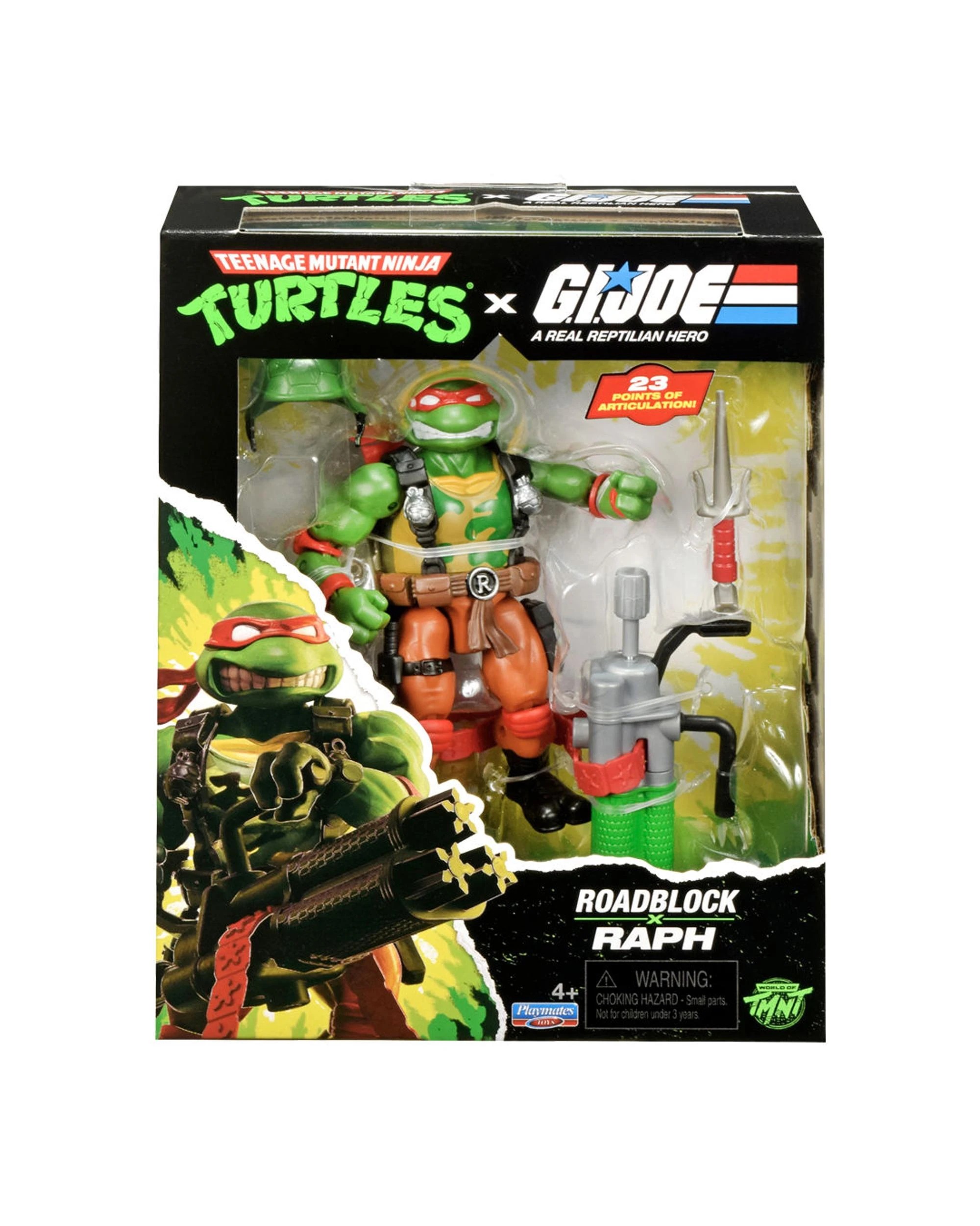 Teenage Mutant Ninja Turtles x G.I. Joe Roadblock x Raph Action Figure ...