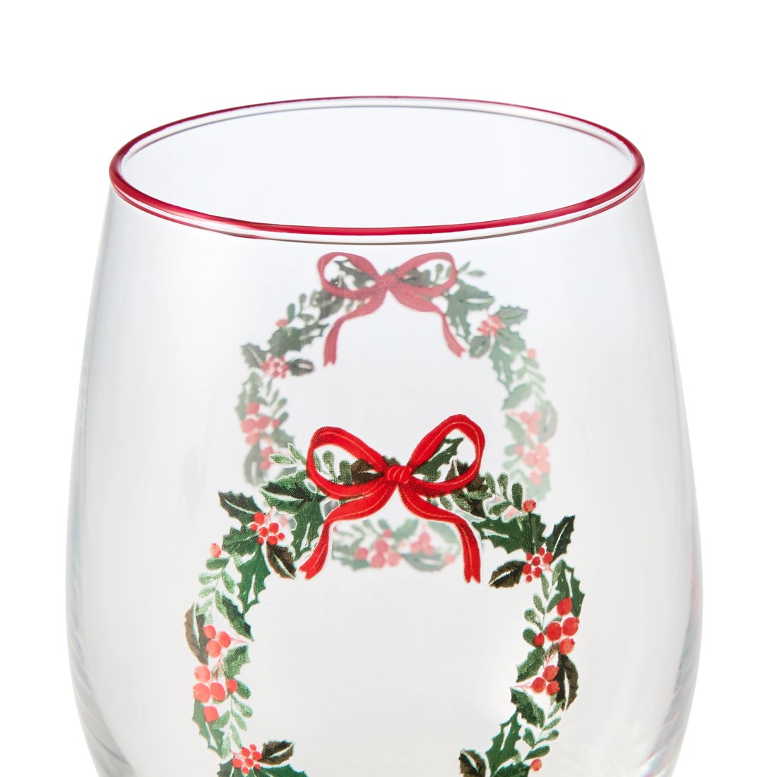 4 6 Wreath Stemless Glasses, 4 of 6
