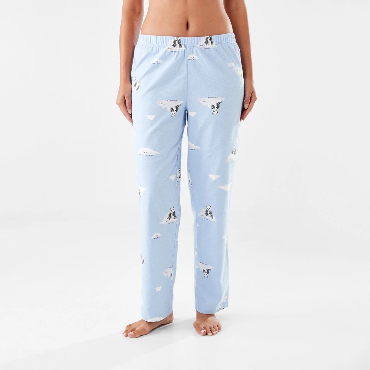 1 Printed Flannel Pants Panda, 1 of 5
