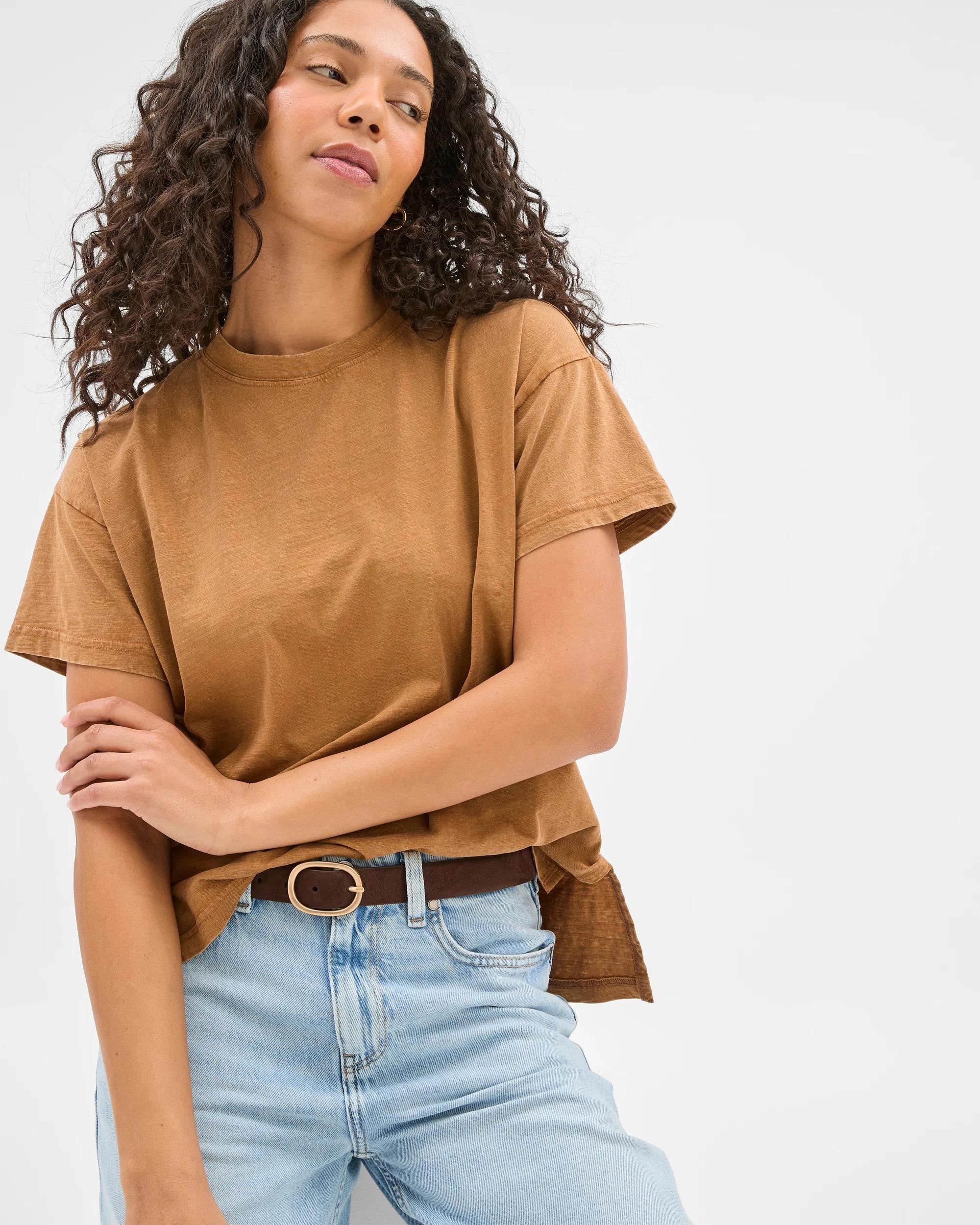 6 Target Australian Cotton Relaxed Slub T-Shirt GINGERBREAD, 6 of 6