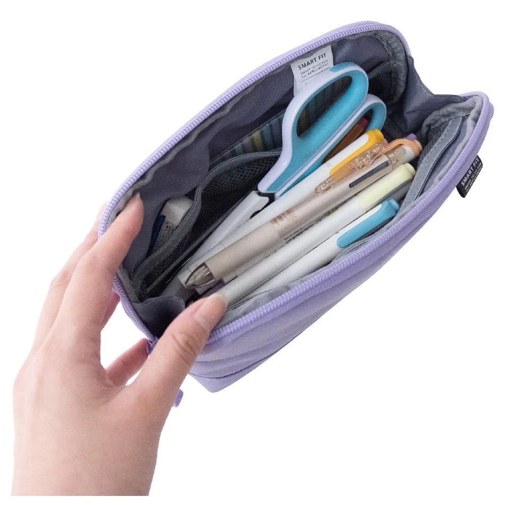 9 Smart Fit 1-Zip Wide Open Pencil Case Purple, 9 of 10