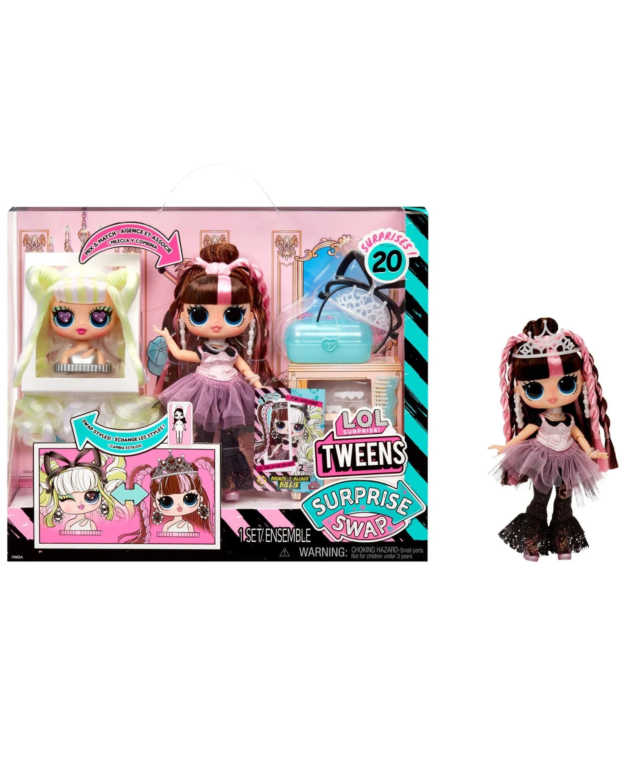 1 L.O.L. Surprise Tweens Surprise Swap Bronze-2-Blonde Billie Fashion Doll, 1 of 2