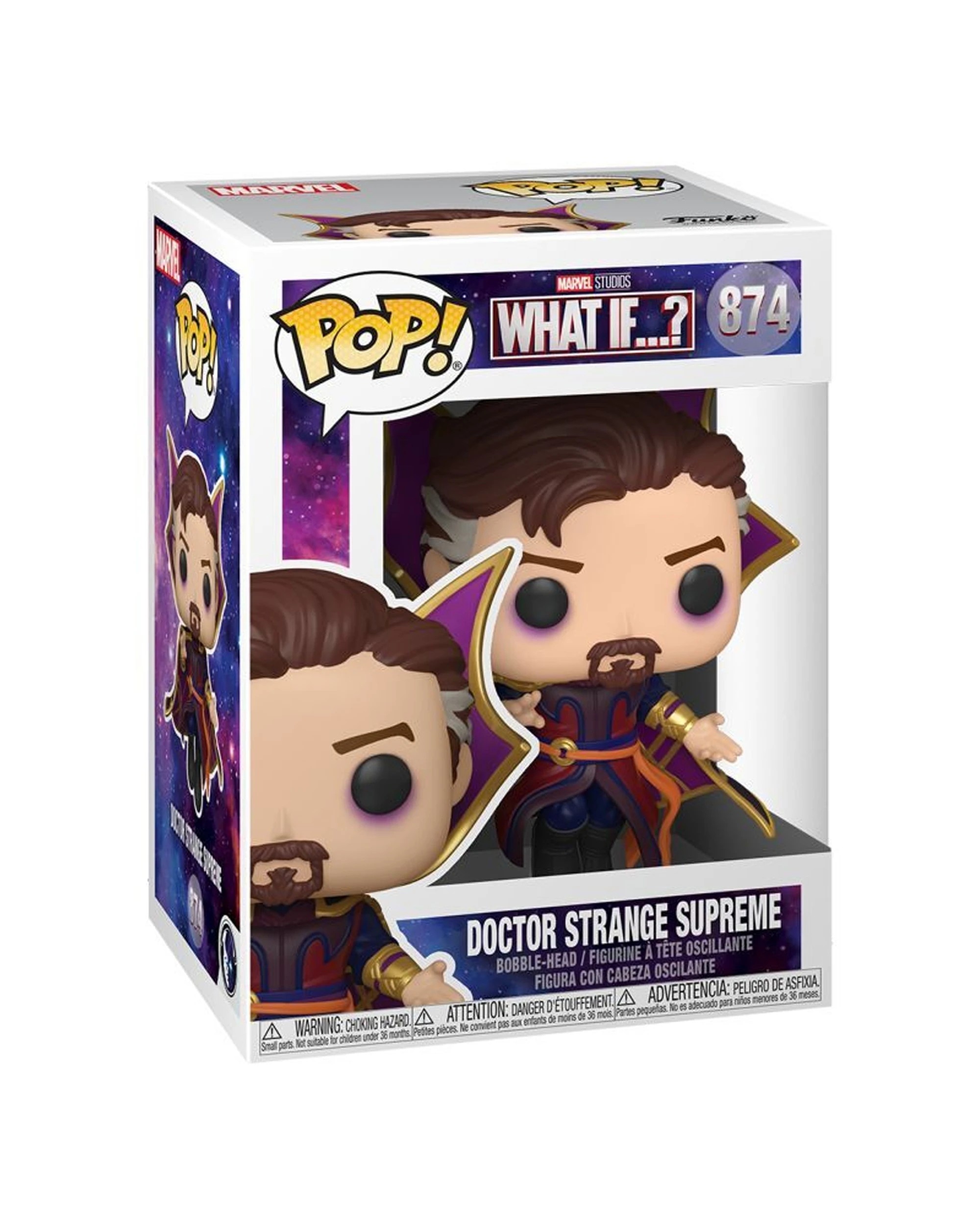 2 Pop Vinyl Figurine What If-Doctor Strange Supreme-Vinyl Action Figure 10cm - Purple, 2 of 3