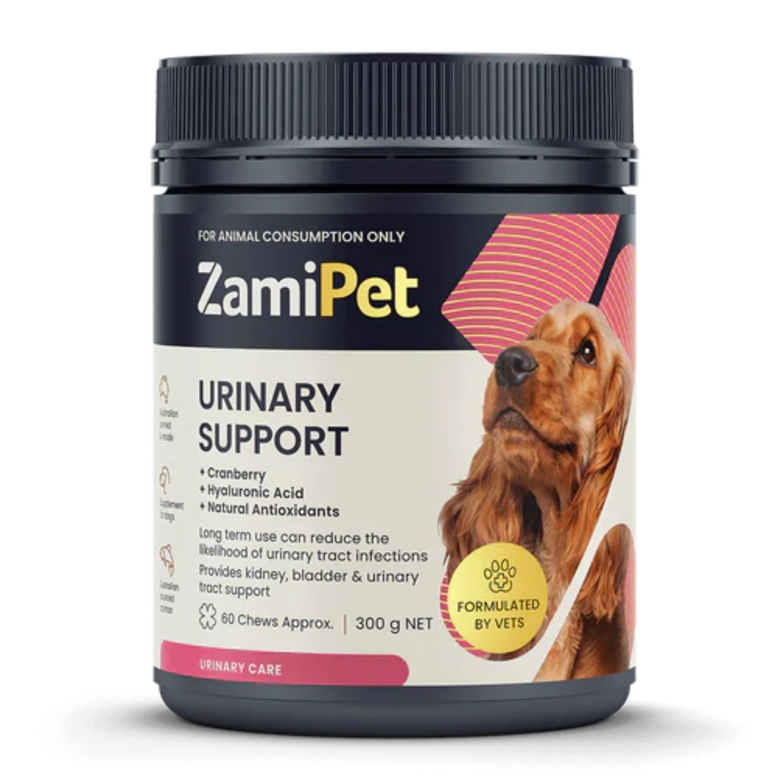 1 Zamipet Urinary Support Supplement For Dogs 300gm 60 Chews, 1 of 2