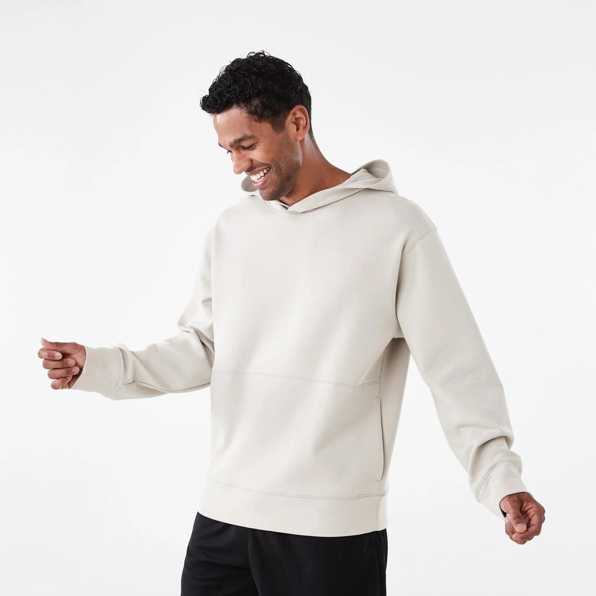 2 Active Mens Relaxed Scuba Hoodie SILVER LINING, 2 of 5