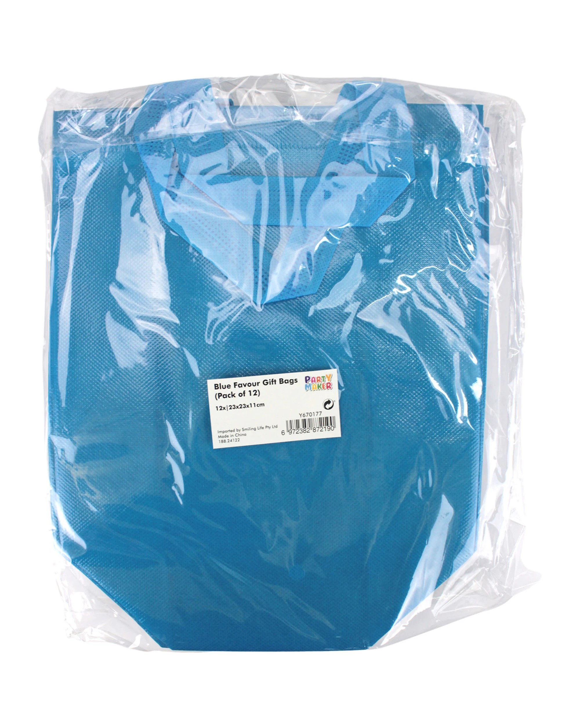 3 Partyrama Party Tote Bags Pack of 12 - Blue, 3 of 3