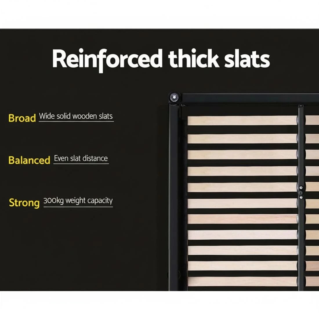 7 Artiss Bed Frame Queen Size Charcoal TINO - Charcoal, 7 of 7