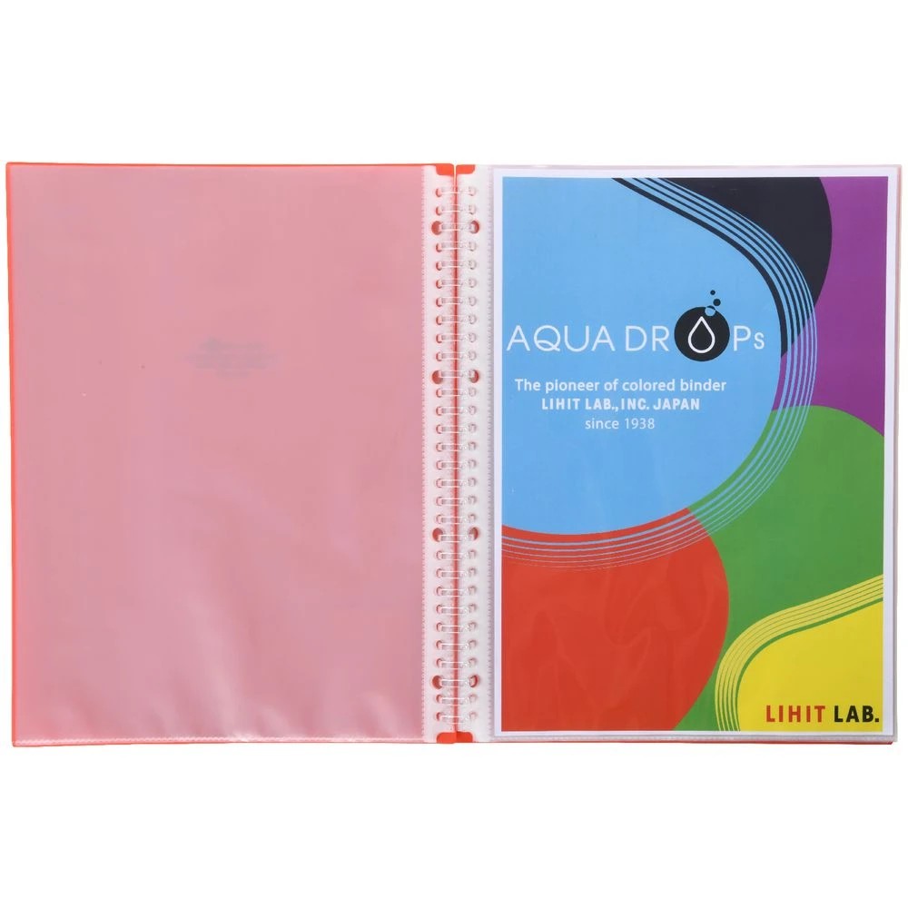 4 Aqua Drops Refillable Display Book A4 20 Pockets Vivid Red, 4 of 4